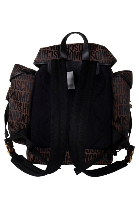 ALLOVER LOGO MULTI-POCKET BACKPACK BROWN 3