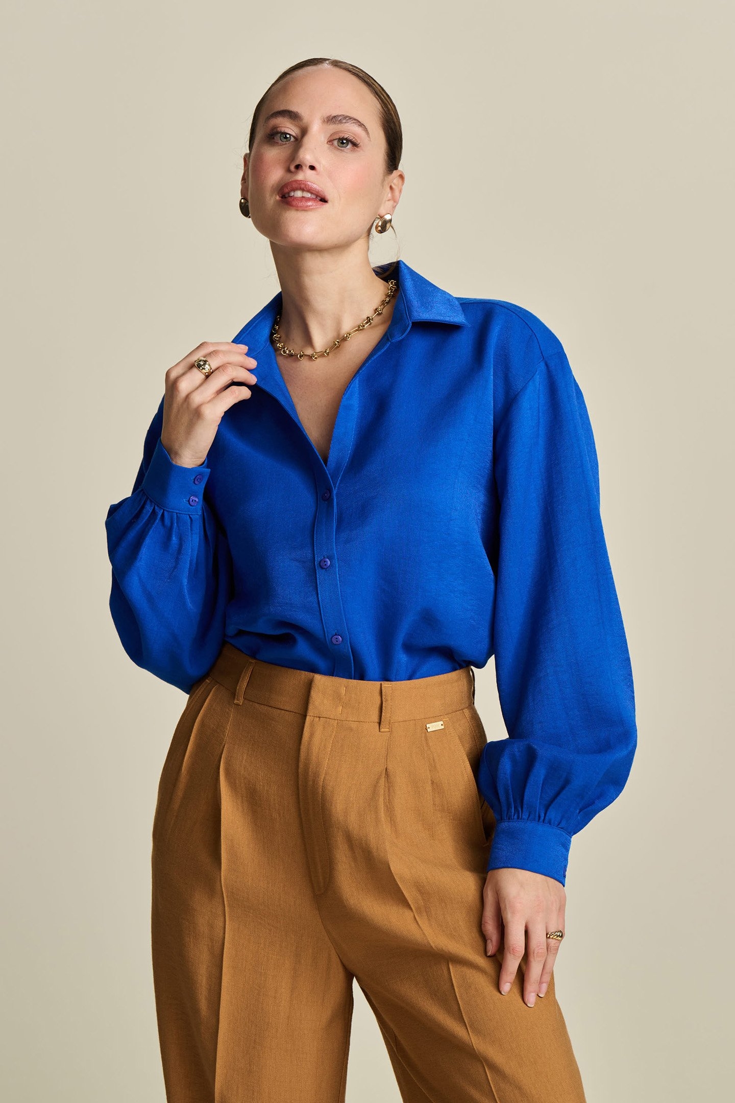 BLOUSE - VIOLET SHIMMER BLUE 1