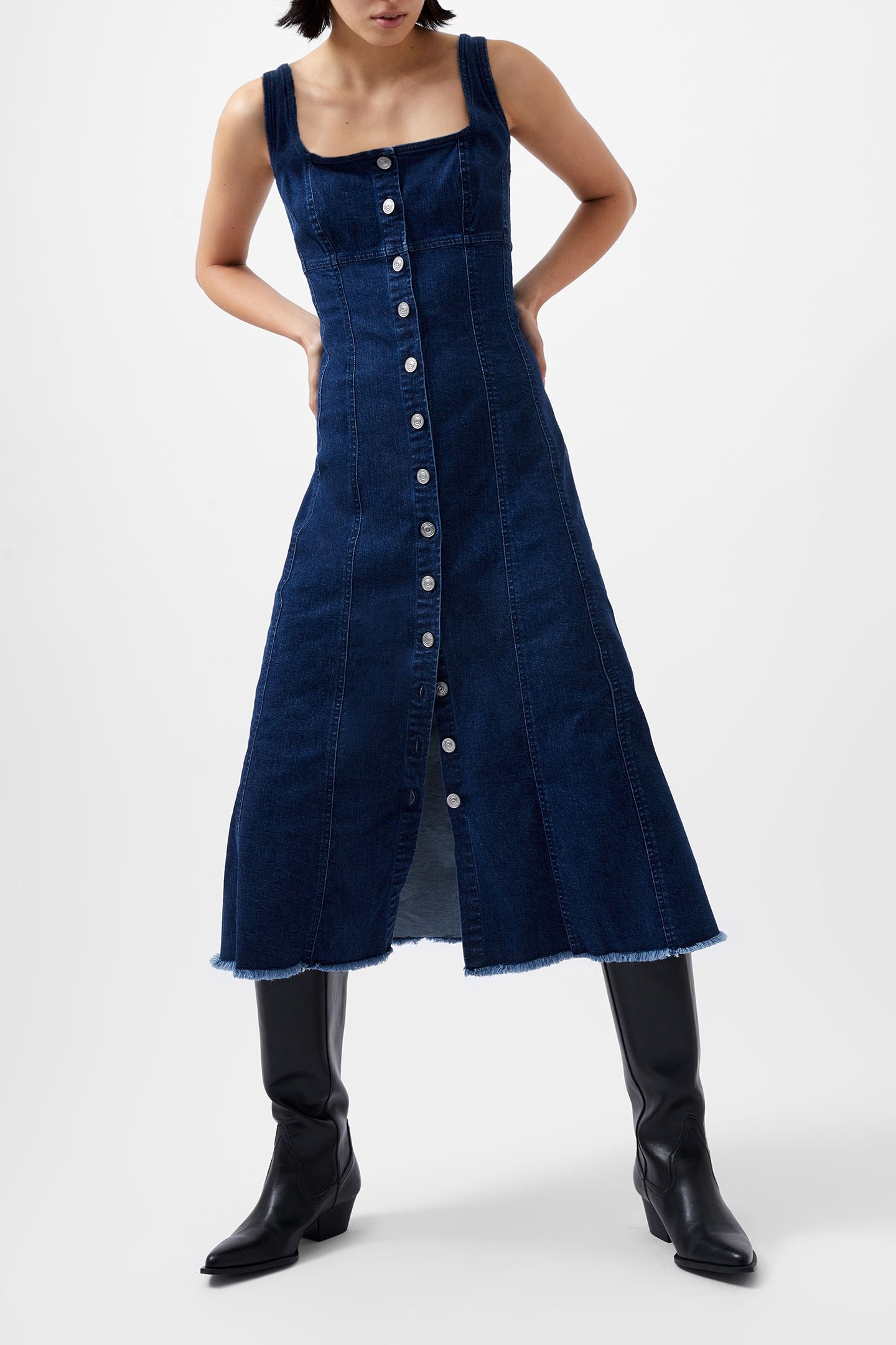 ARYWODE DENIM DRESS MID WASH 1