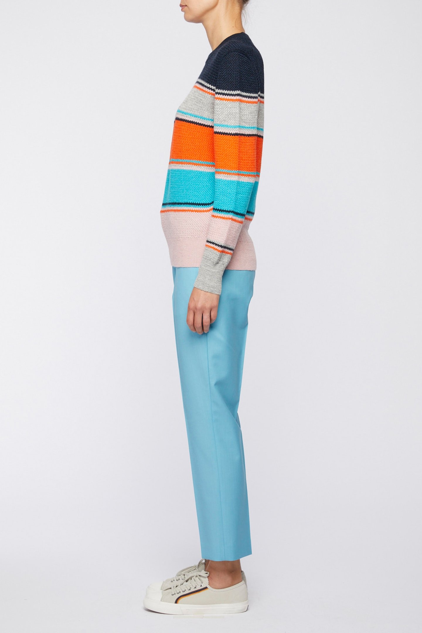 WOMENS KNITTED JUMPER VERY DARK NAVY 5