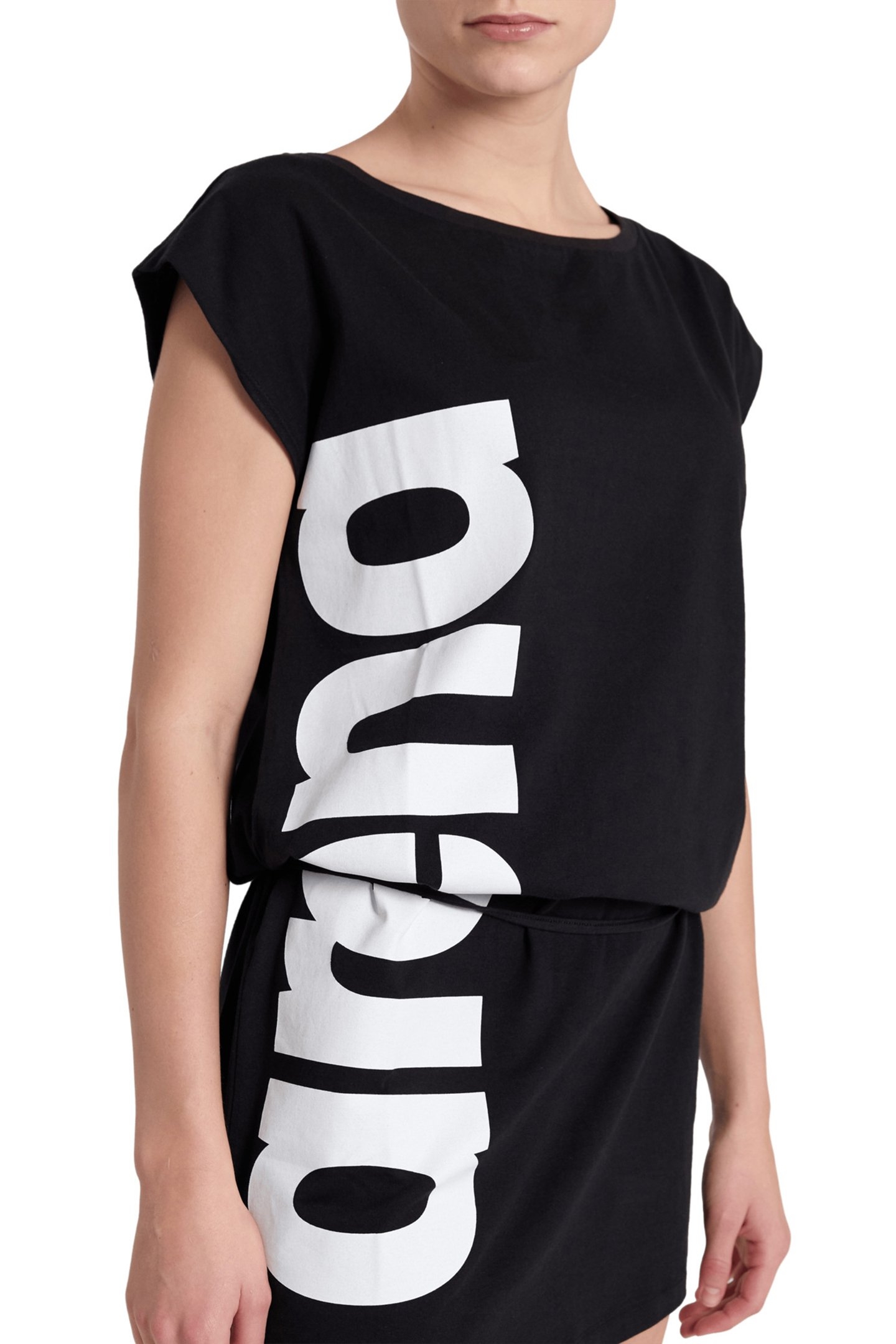WOMEN'S ARENA LOGO DRESS BLACK-WHITE 4