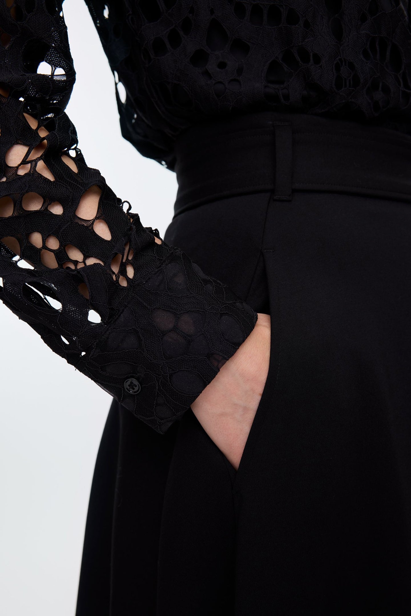 LACE TUNIC BLOUSE BLACK 7