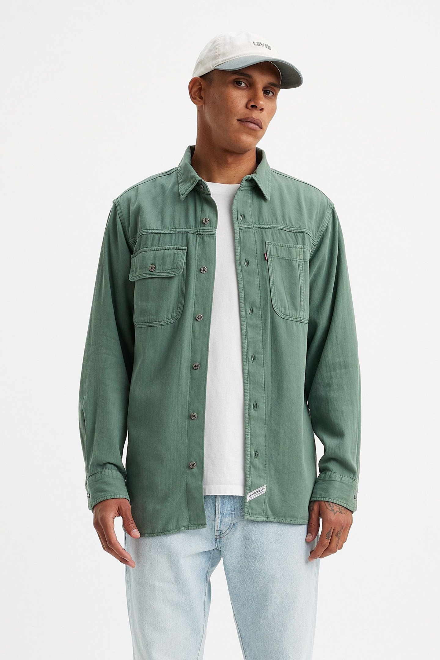 LS AUBURN WORKER OLIE FOREST GARMENT DYE 1
