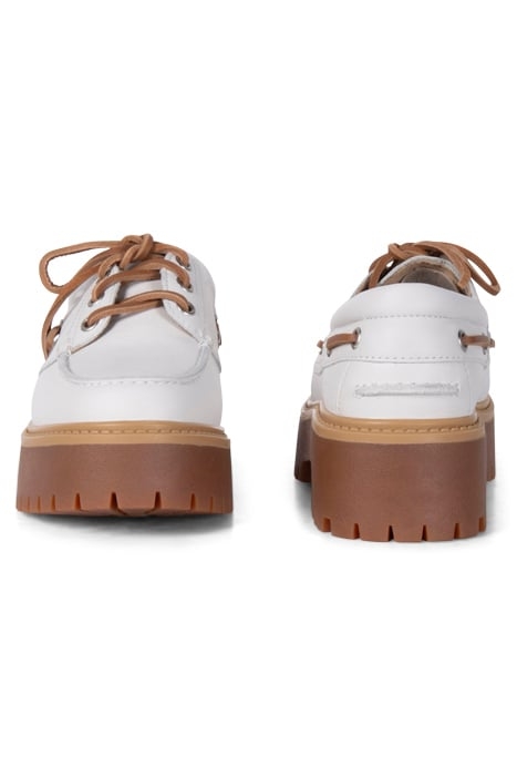 STONE STREET BOAT SHOE WHITE FULL GRAIN 2