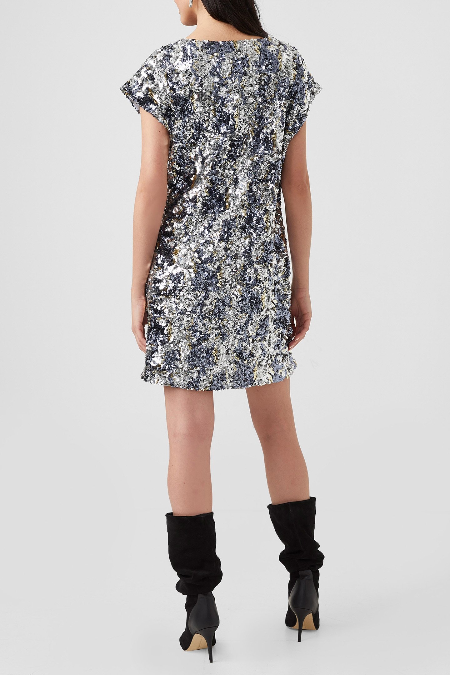 BILAZ CAMO SEQUIN DRESS SILVER 2