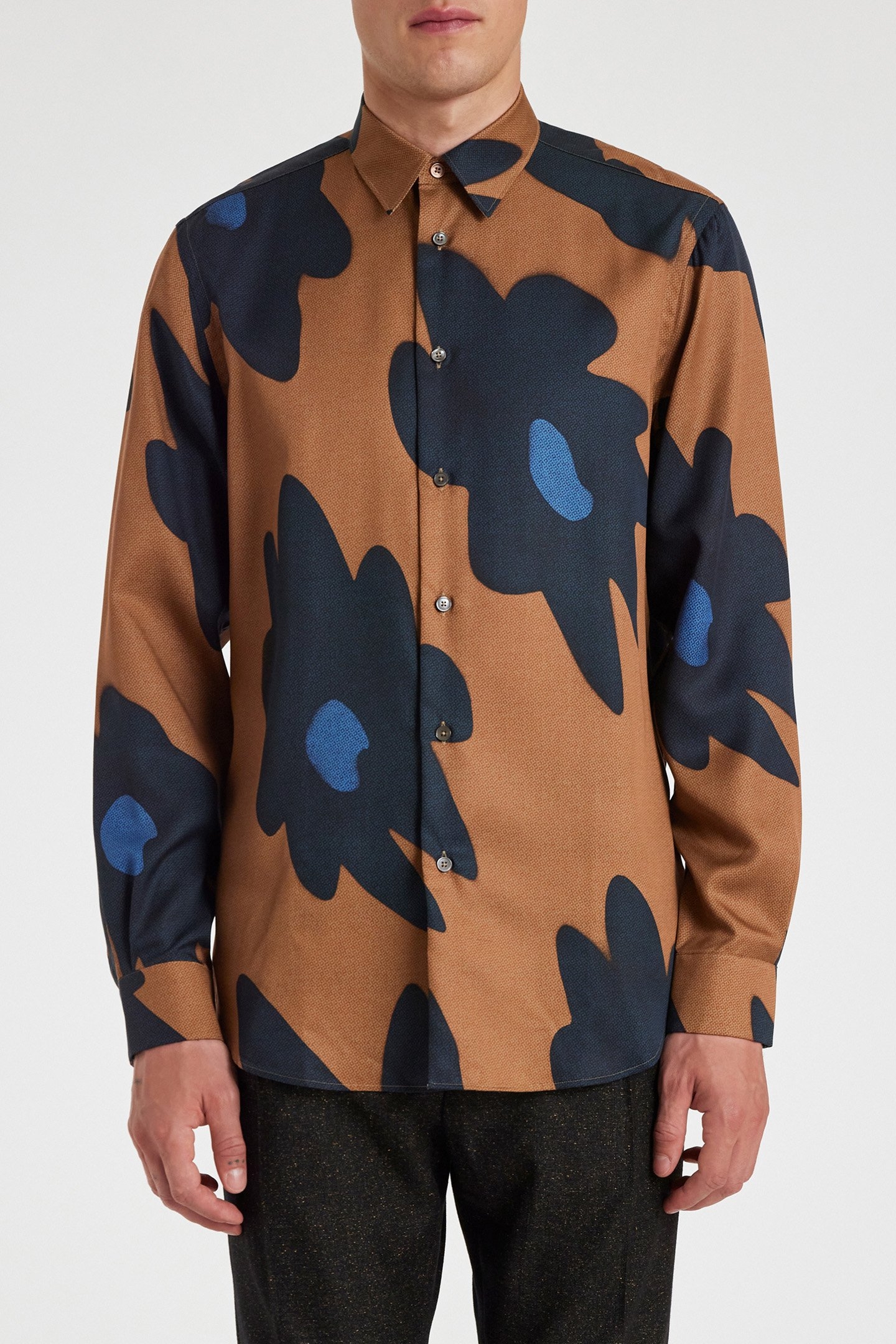 S/C REGULAR FIT SHIRT TAN 1