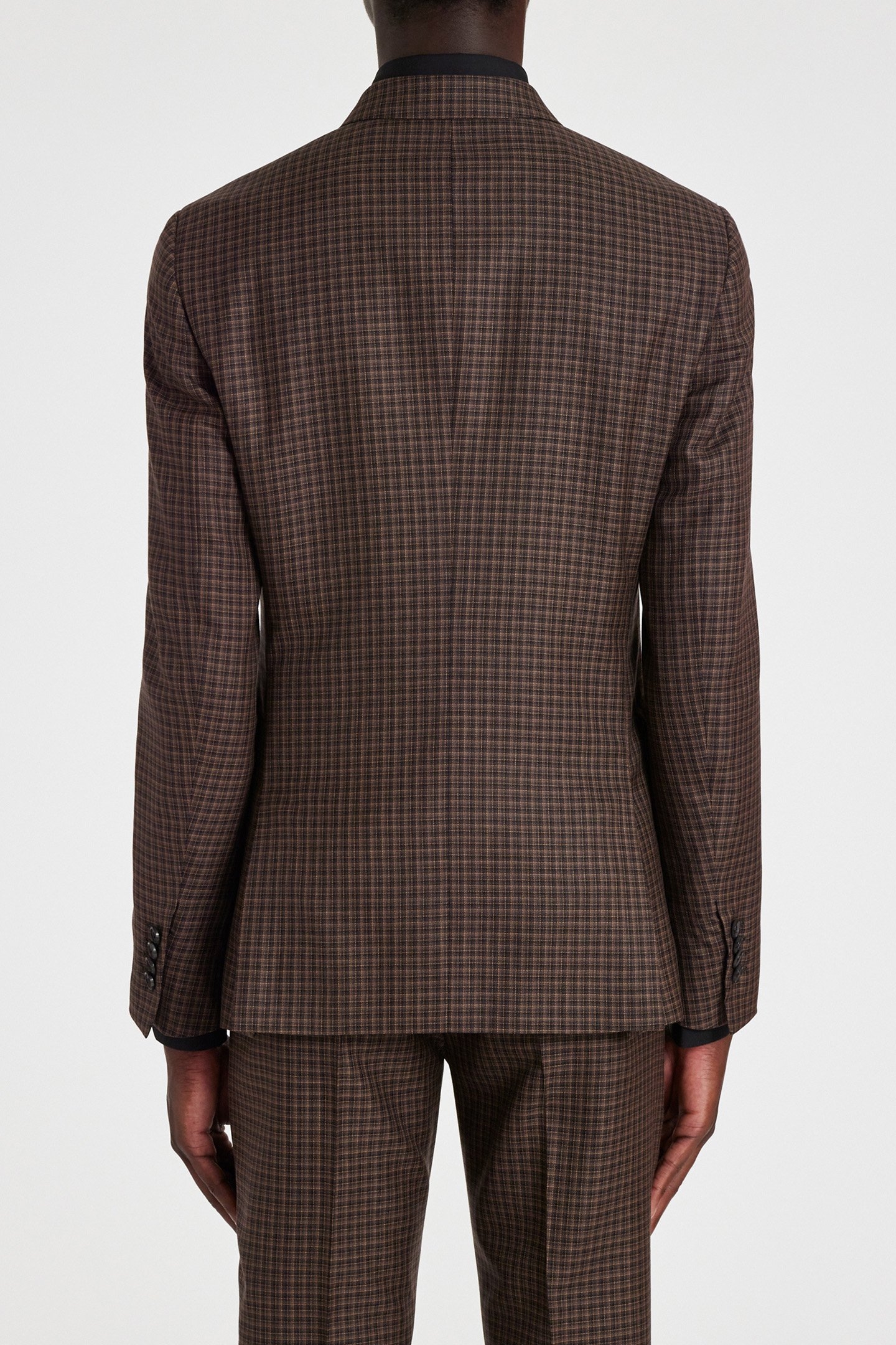 MENS 2 BUTTON JACKET DARK BROWN 2