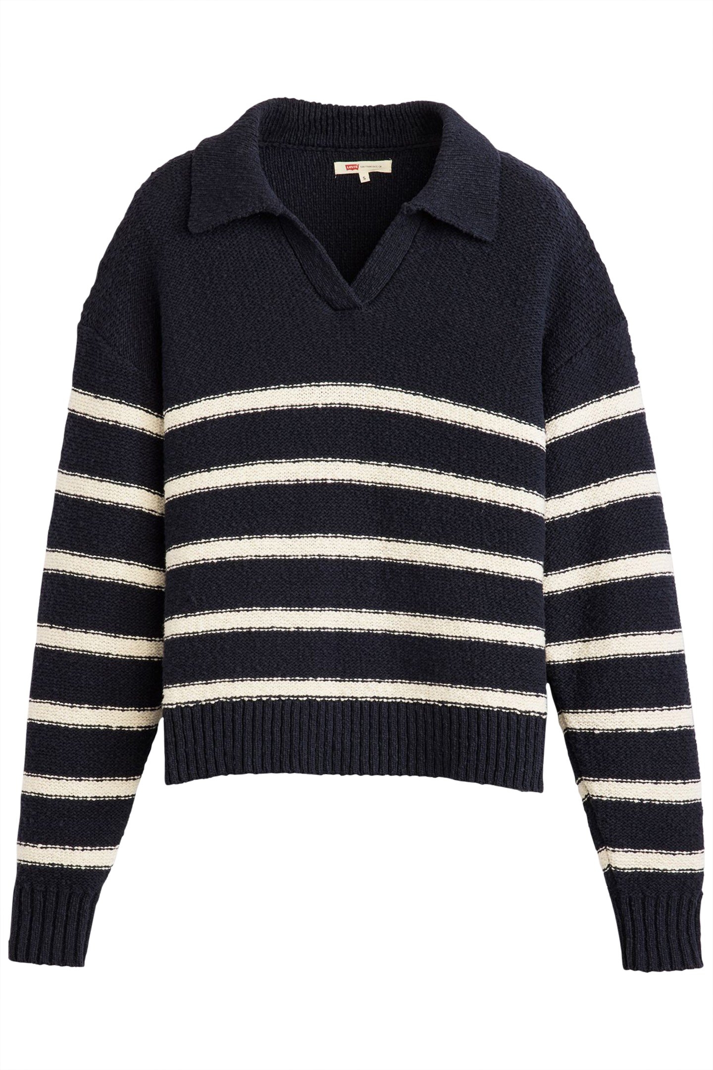 SATELLITE POLO SWEATER MARINE STRIPE 3