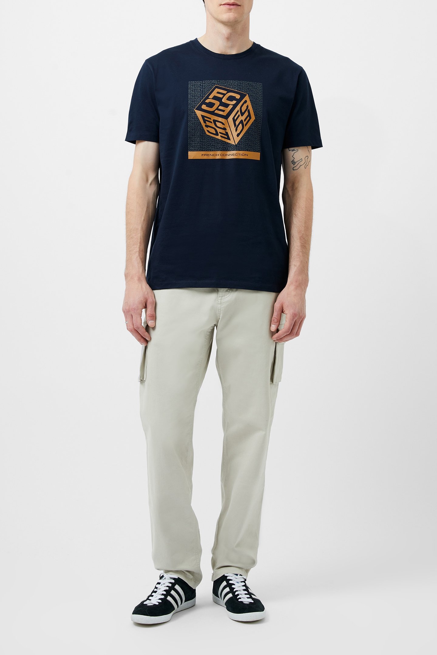 LARGE DICE GRAPHIC TEE MARINE 2