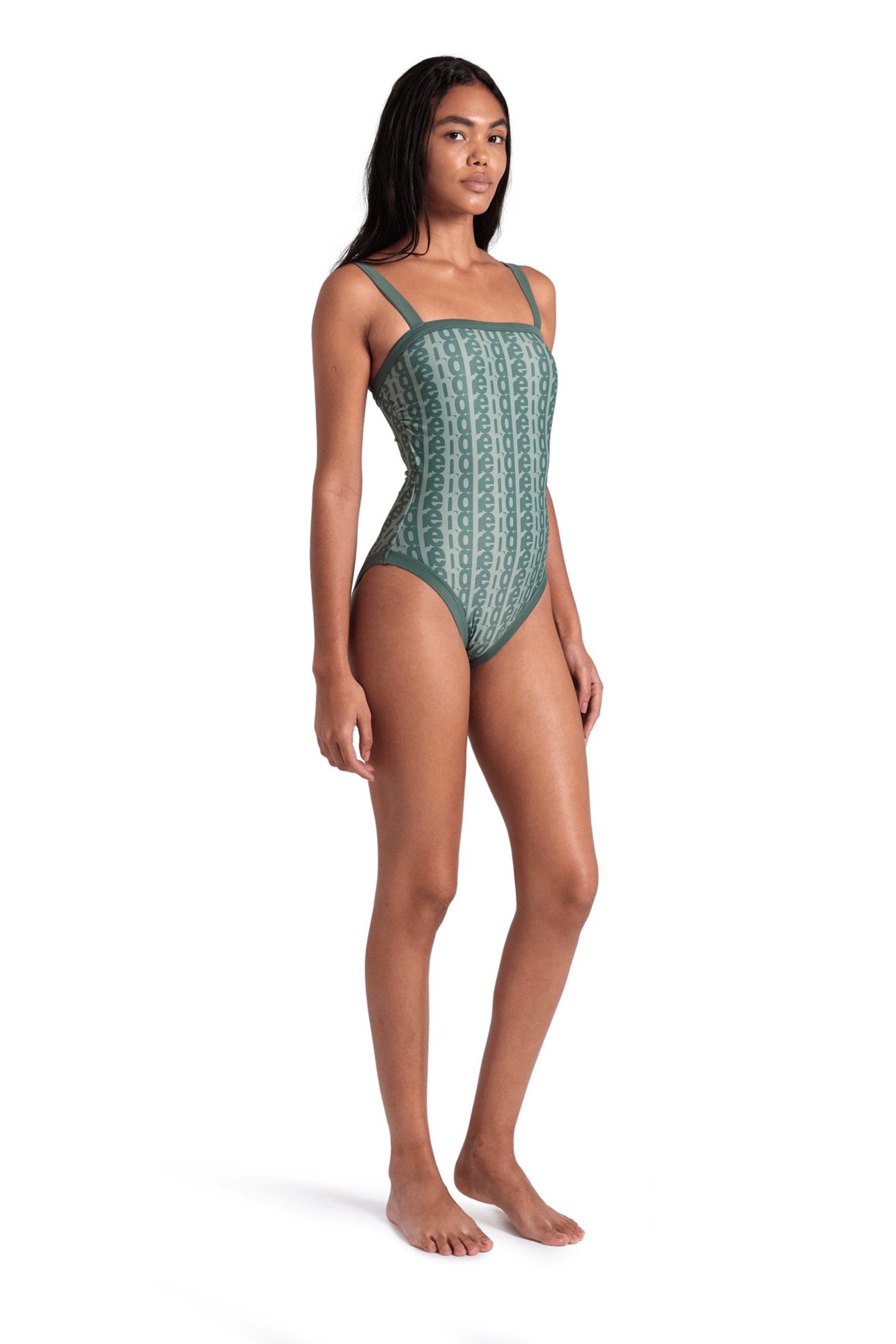 WOMEN'S ARENA MONOGRAM SWIMSUIT U BACK SAGE MULTI-SAGE 3