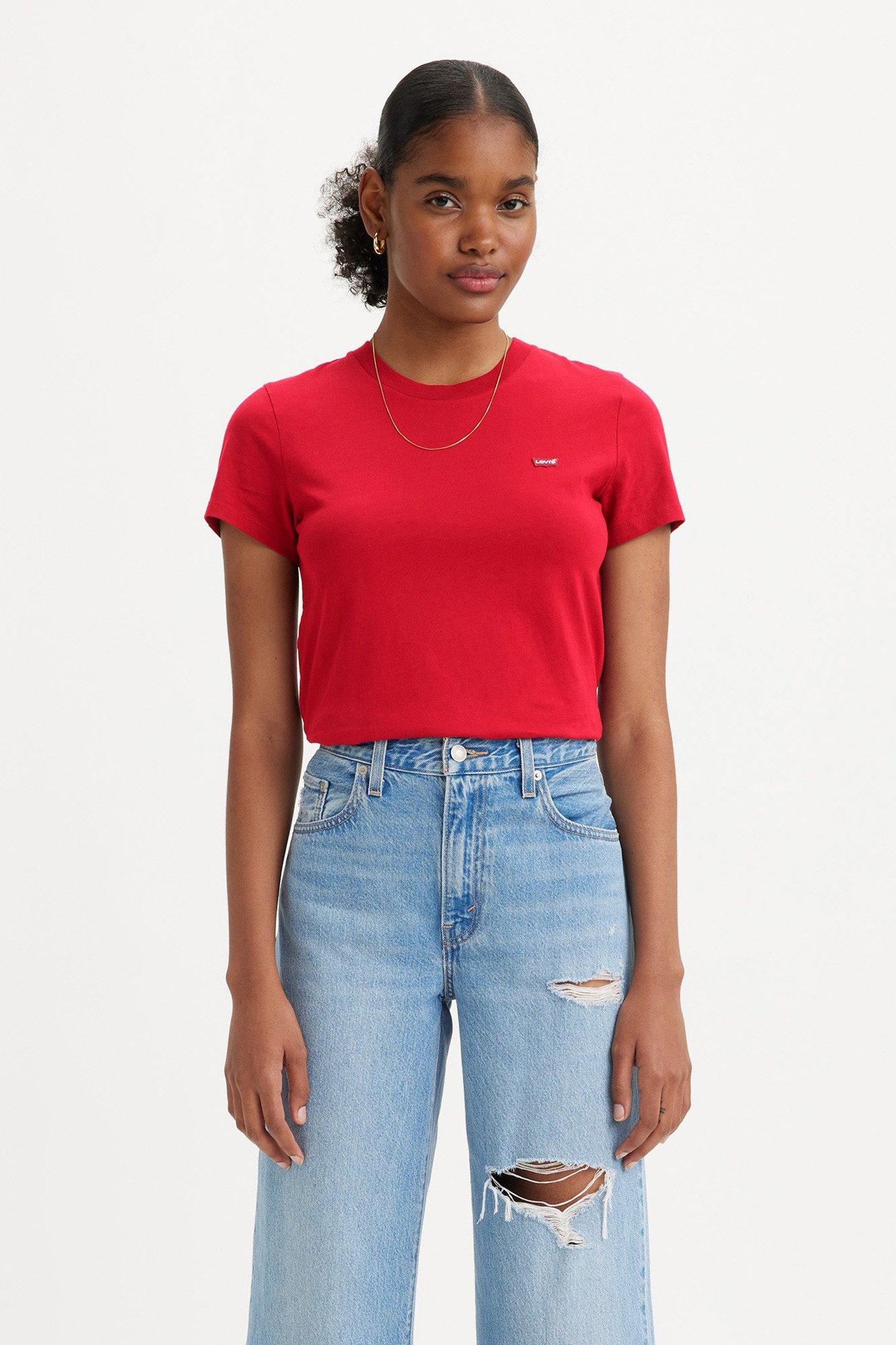 PERFECT TEE SCRIPT RED COTTON 1