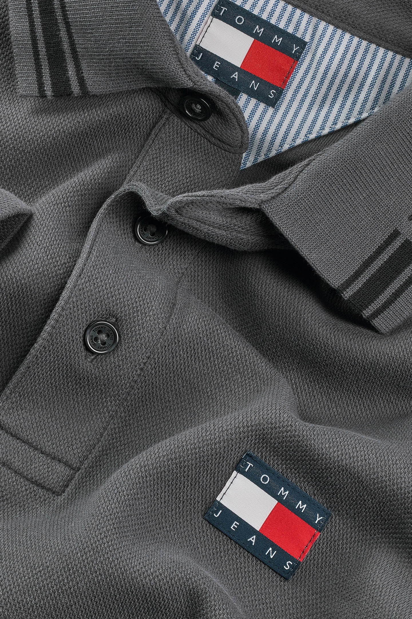 TJM BRANDED POLO REGULAR FIT POLO SHIRT, WASHED BLACK 7