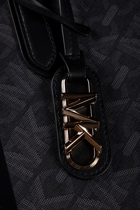 LARGE TOTE BAG IN SIGNATURE LOGO PRINT IN BLACK AND WHITE 5