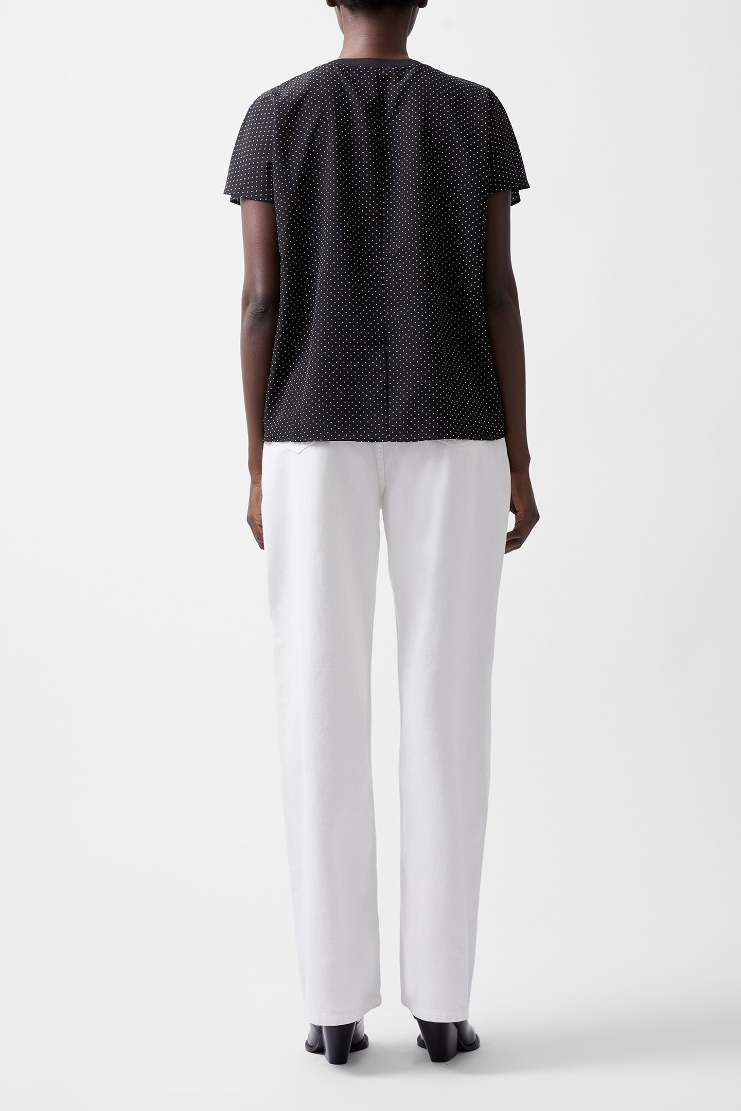 DOTTY SPOT ABENY CREW NECK TOP BLACKOUT/SUMMER WHIT 3