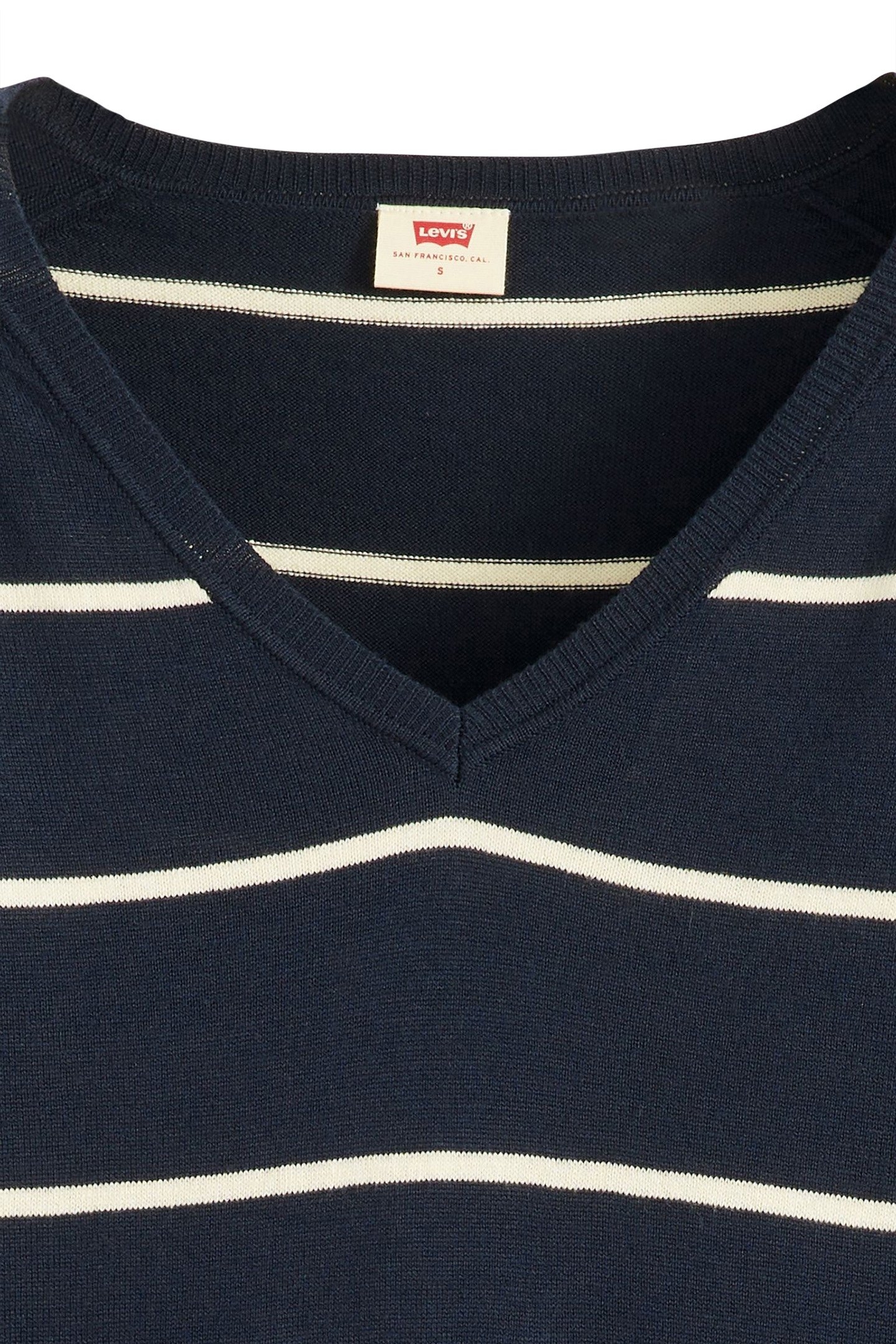 PETAL VNECK SWEATER STEPHANIE STRIPE NAVY 6