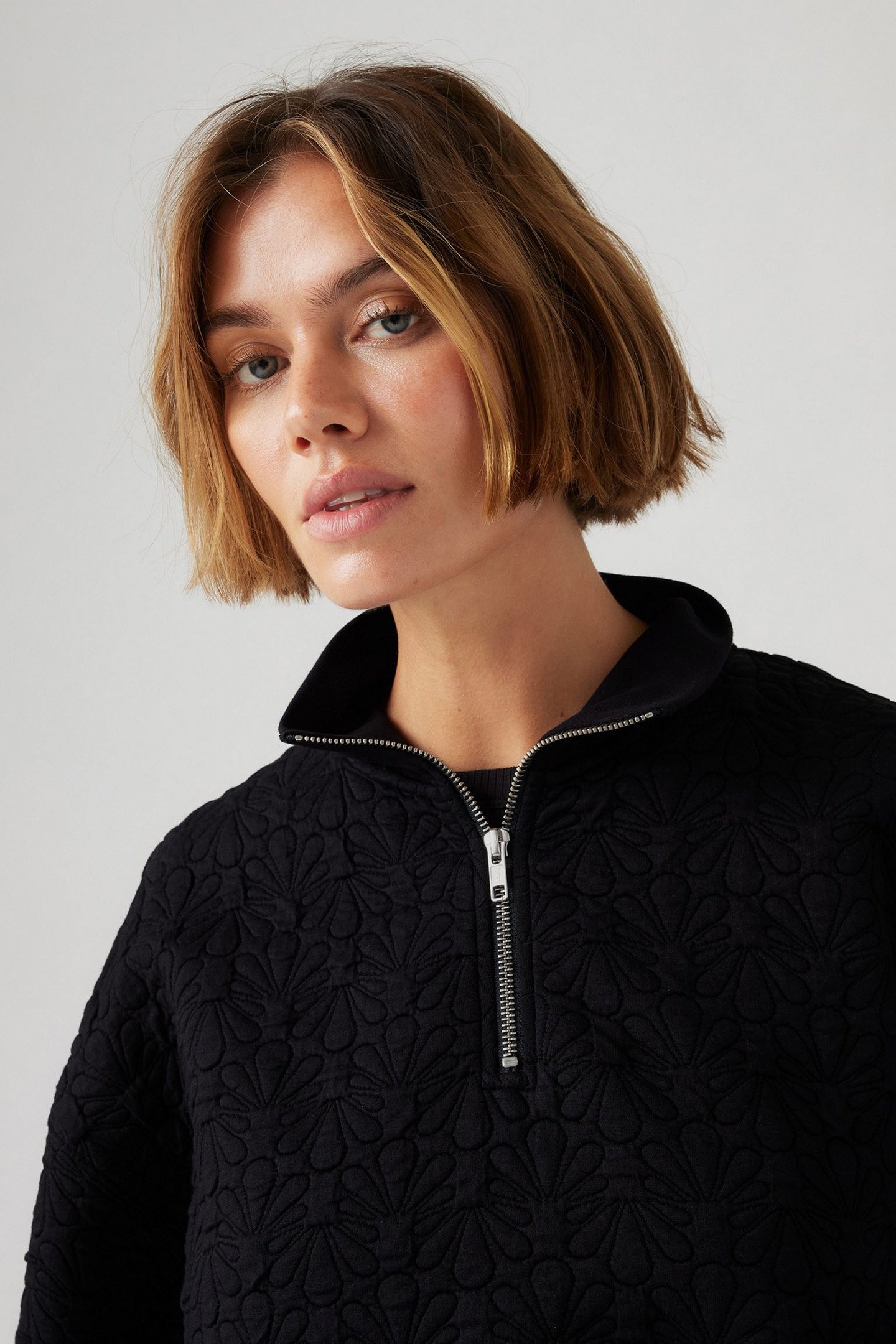 NAVARRO QUILTED 1/4 ZIP ANTHRACITE NIGHT 4