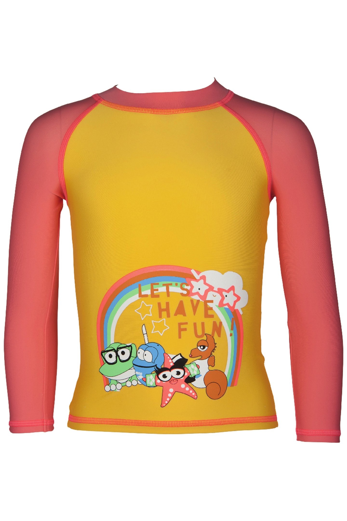 AWT KIDS GIRL UV L/S TEE LILY YELLOW-PALE ROSE 1