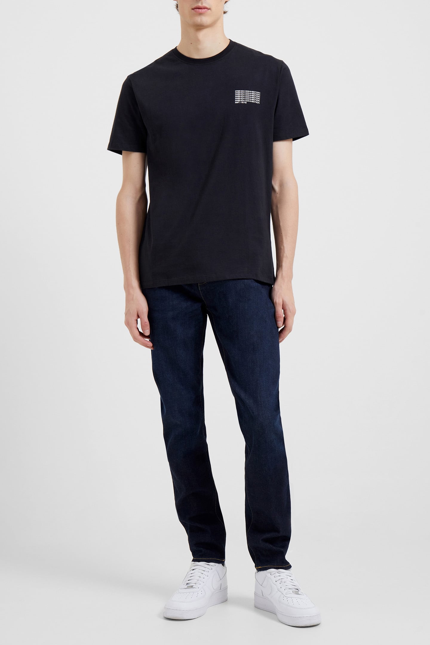 FRENCH CONNECTION REPEAT T SHR BLACK ONYX 1