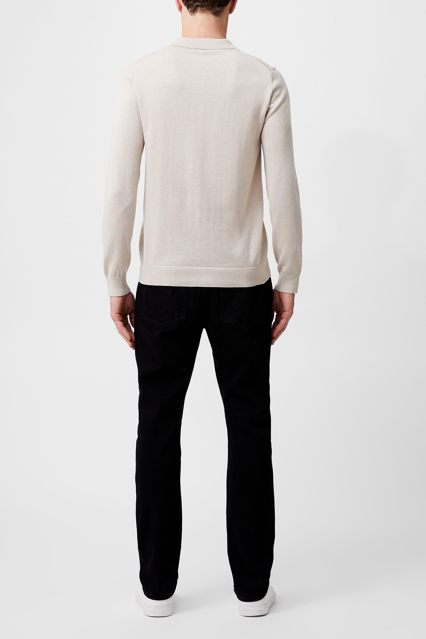 3 BUTTON KNIT POLO STONE 2