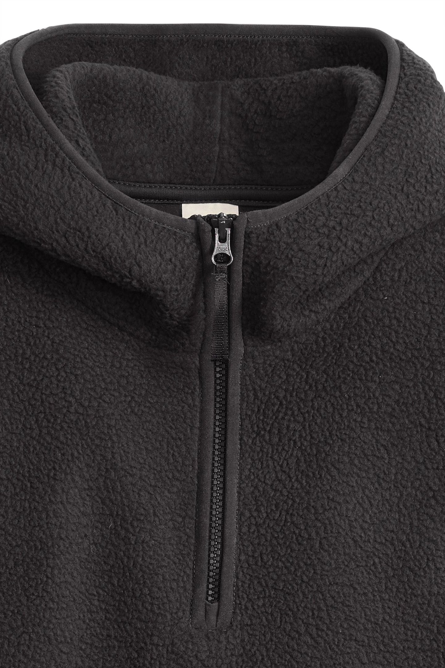 HOODED SHERPA PULLOVER JET BLACK 6