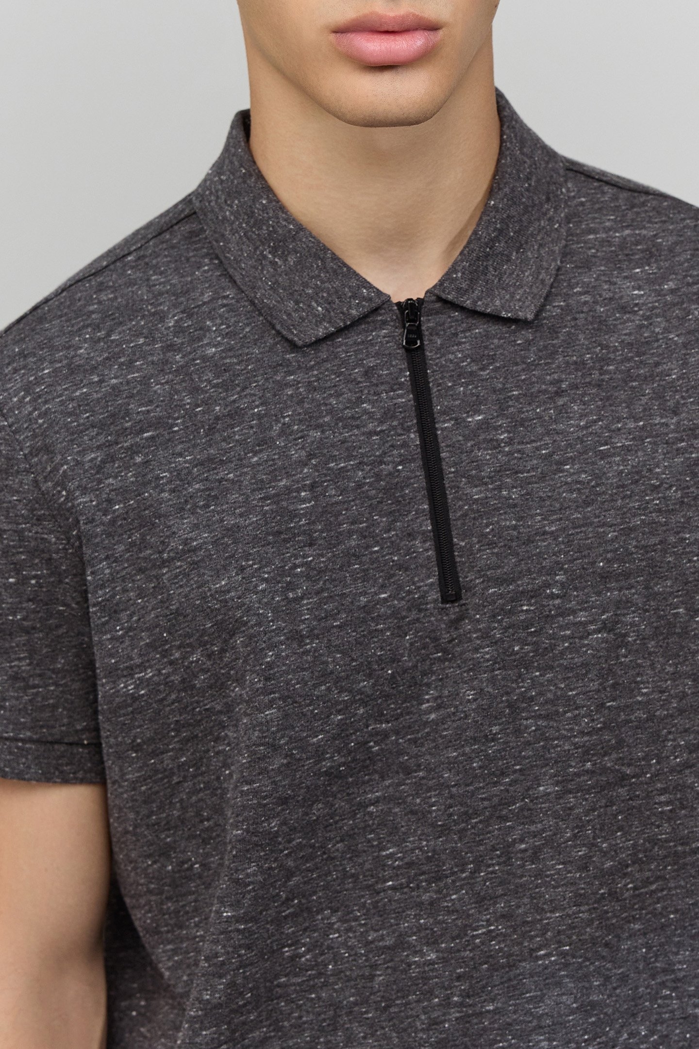 DRY FAST GRAPHITE ZIP POLO SHIRT 5