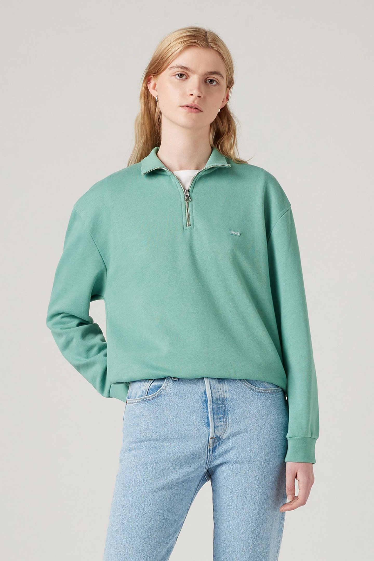 EVERYDAY 1/4 ZIP BERYL GREEN 1