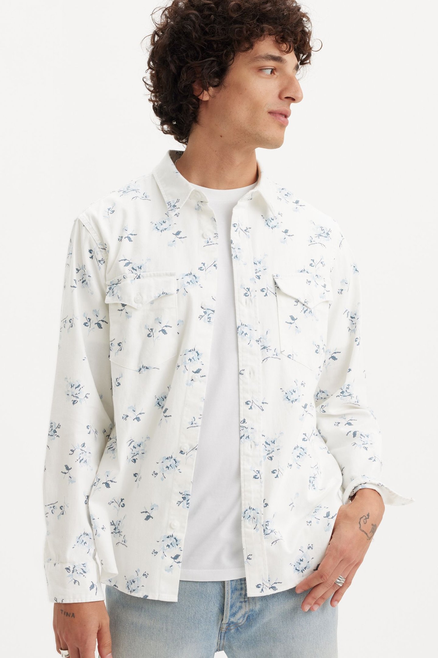 RELAXED FIT WESTERN PALMER FLORAL SOFT 4