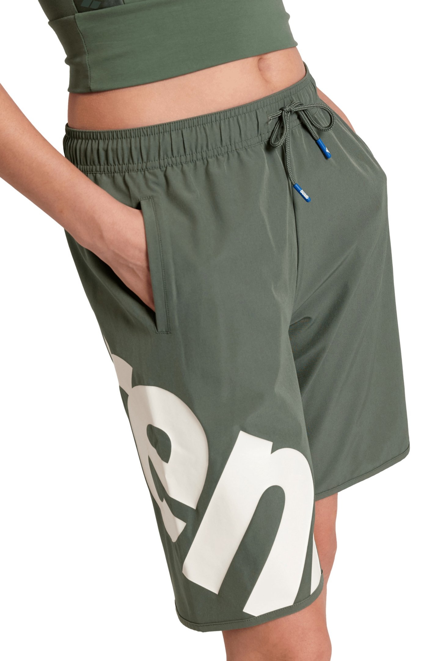 WOMEN'S ARENA LOGO BERMUDA SAGE-WHITE 4