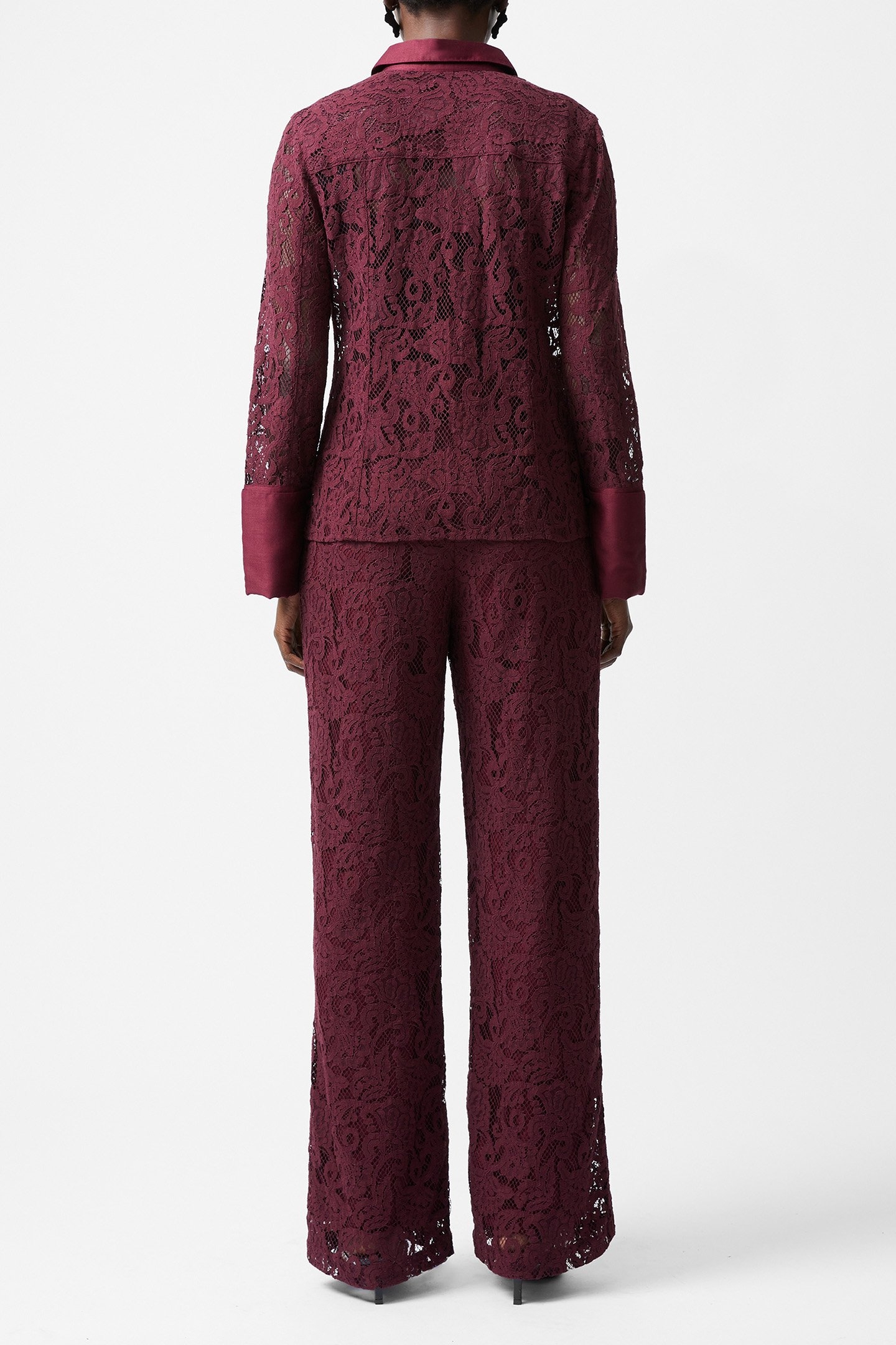 ASURA LACE LS SHIRT BURGUNDY RED 2