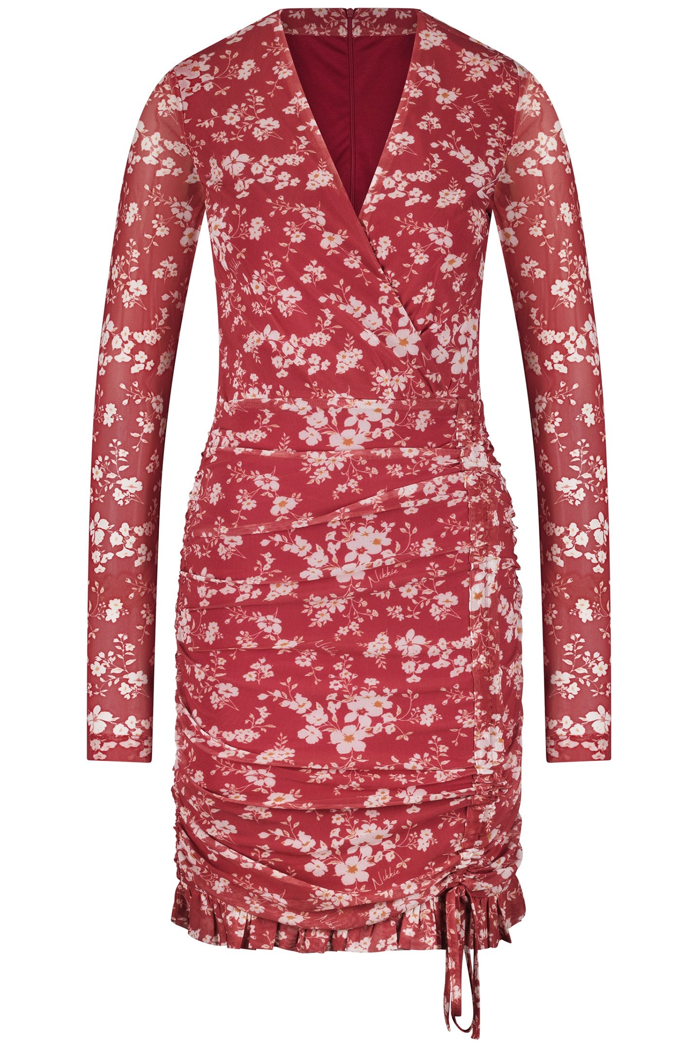 FLOWER DRESS OFF WHITE/CANDY RED 1