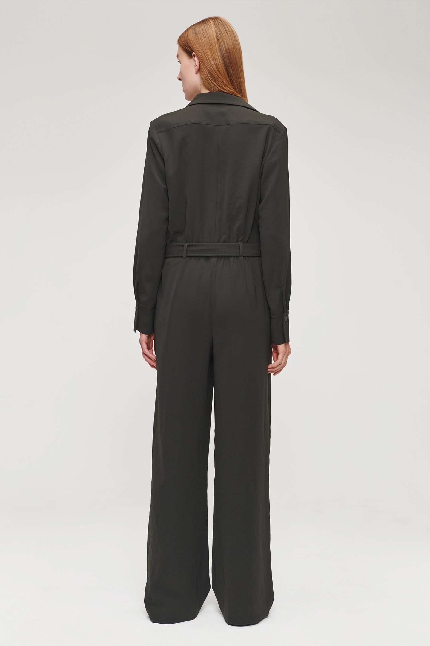 RELAXED FIT JUMPSUIT DARK GREEN 2