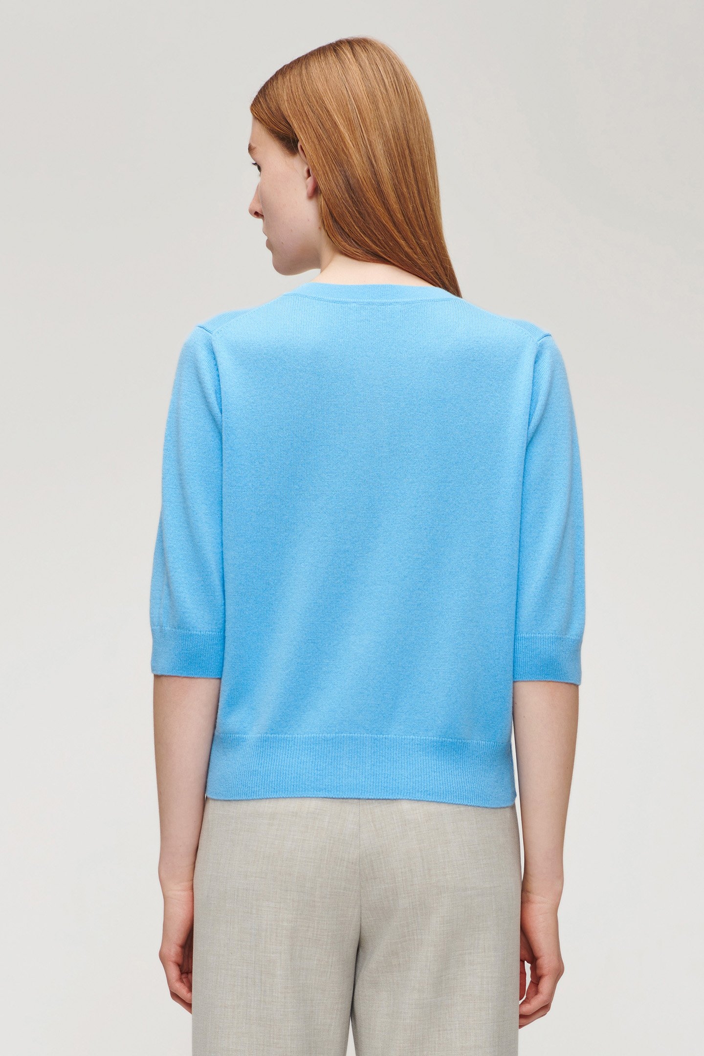 CASHMERE BLEND CARDI TOP BLUE BIRD 2