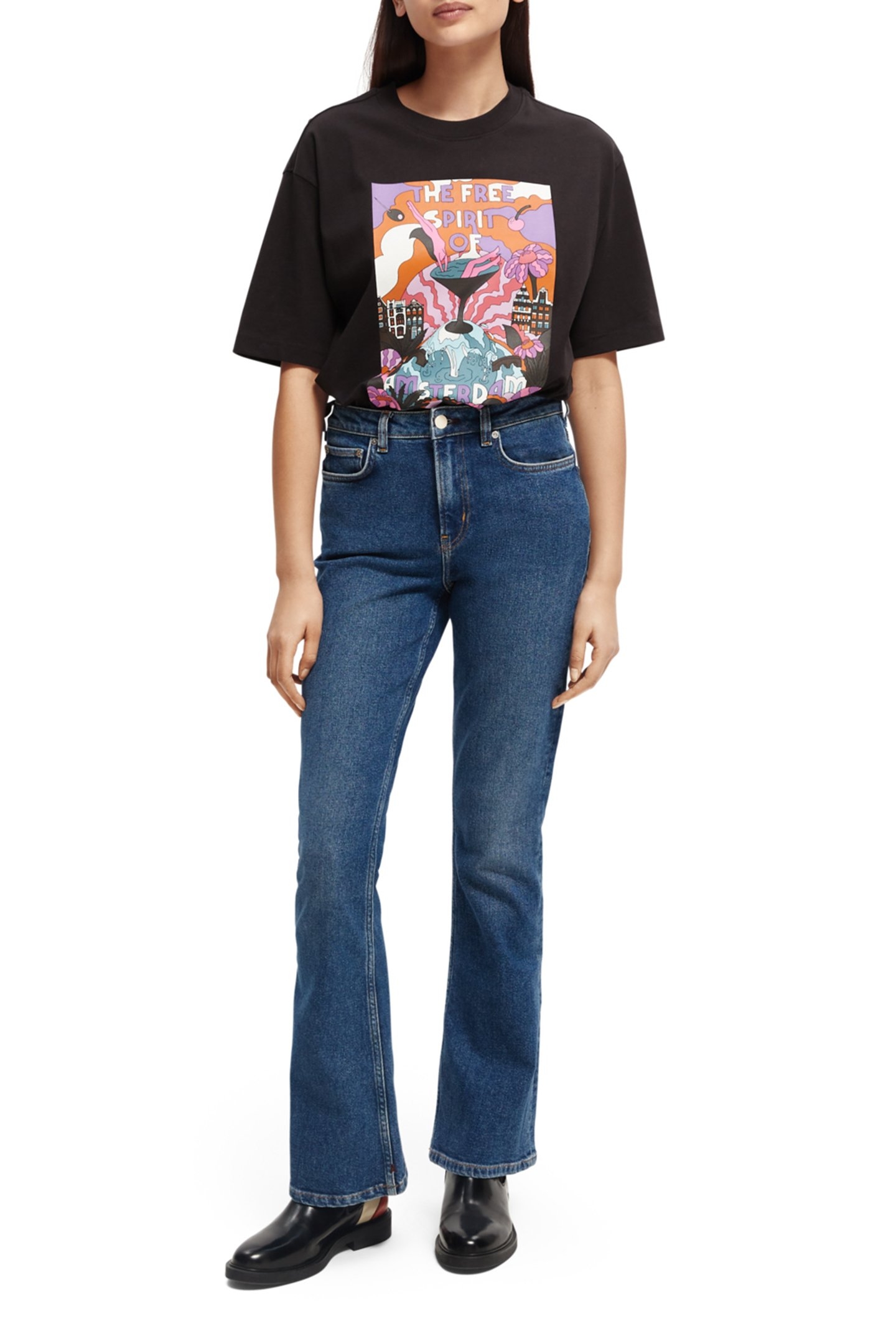 LOOSE FIT T-SHIRT WITH BIG ARTWORK BLACK BEAN 3