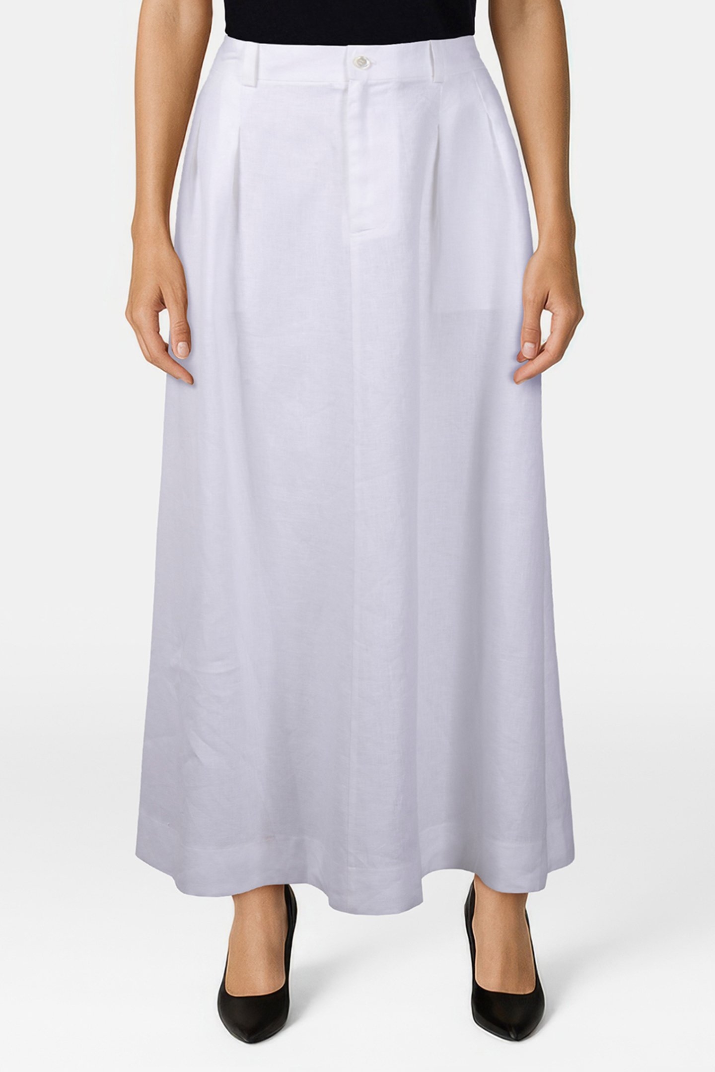 LINEN MAXI SKIRT SKY CAPTAIN 1