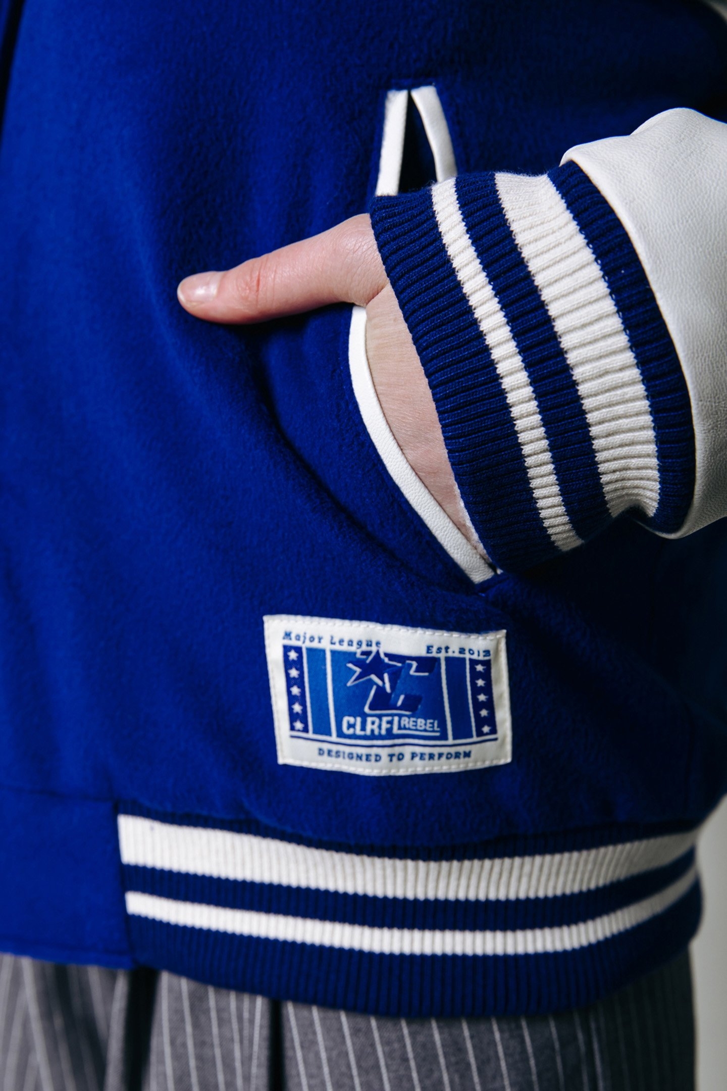 EDNA BASEBALL BOMBER JACKET BRIGHT BLUE 4