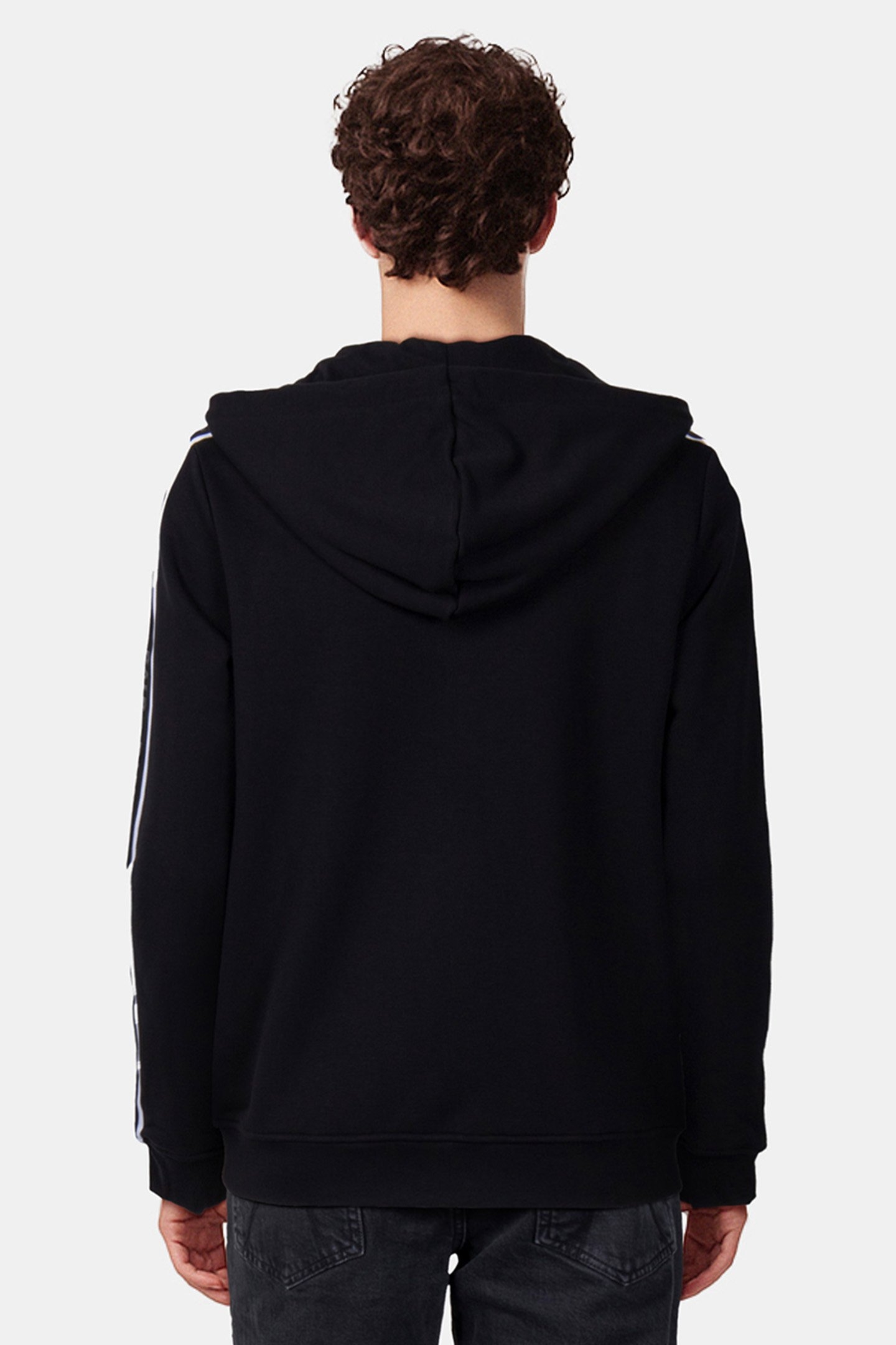 B-TAPE ZIP THROUGH HOODIE JET BLACK 2
