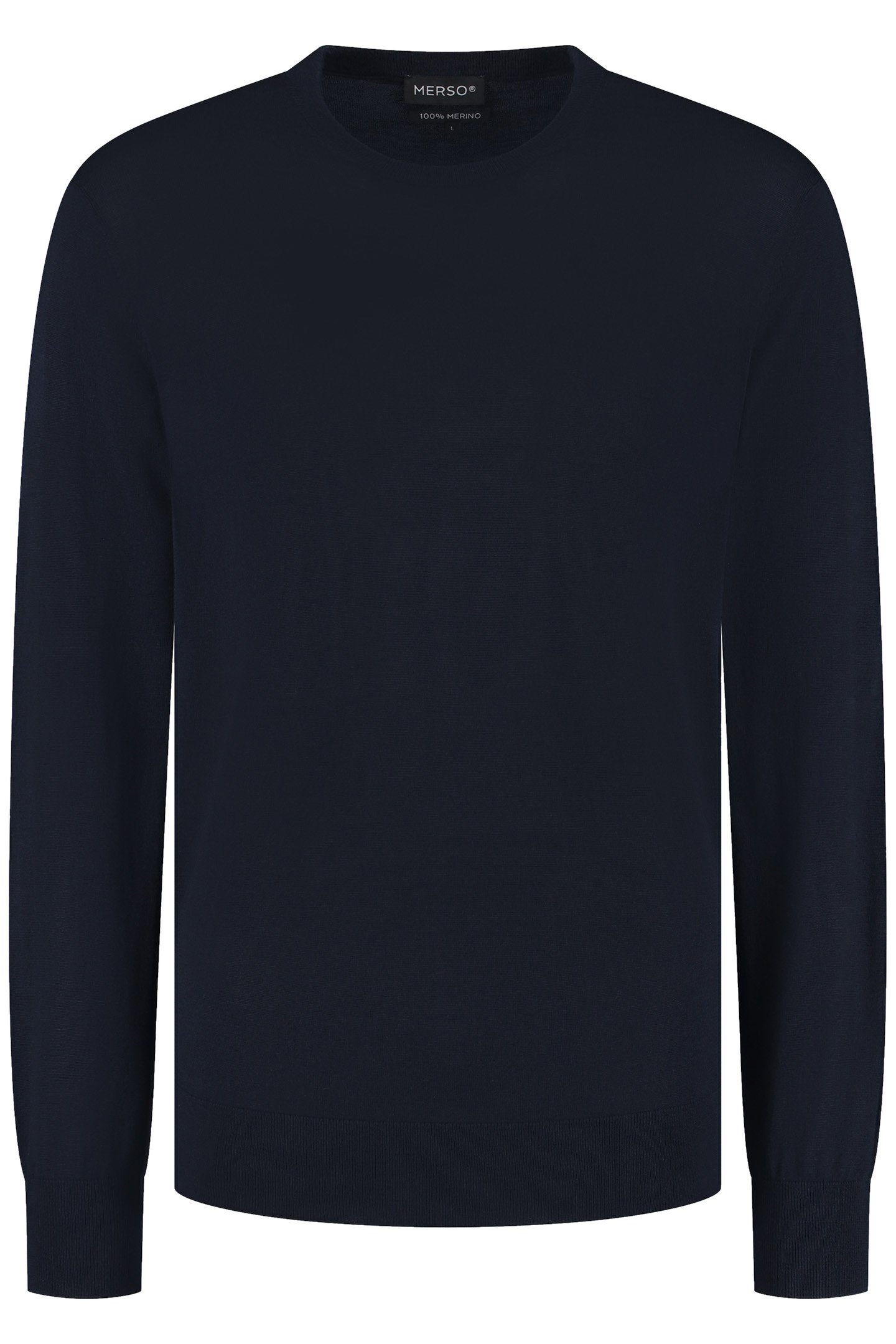 CREW NECK 100% MERINO NAVY BLUE 3