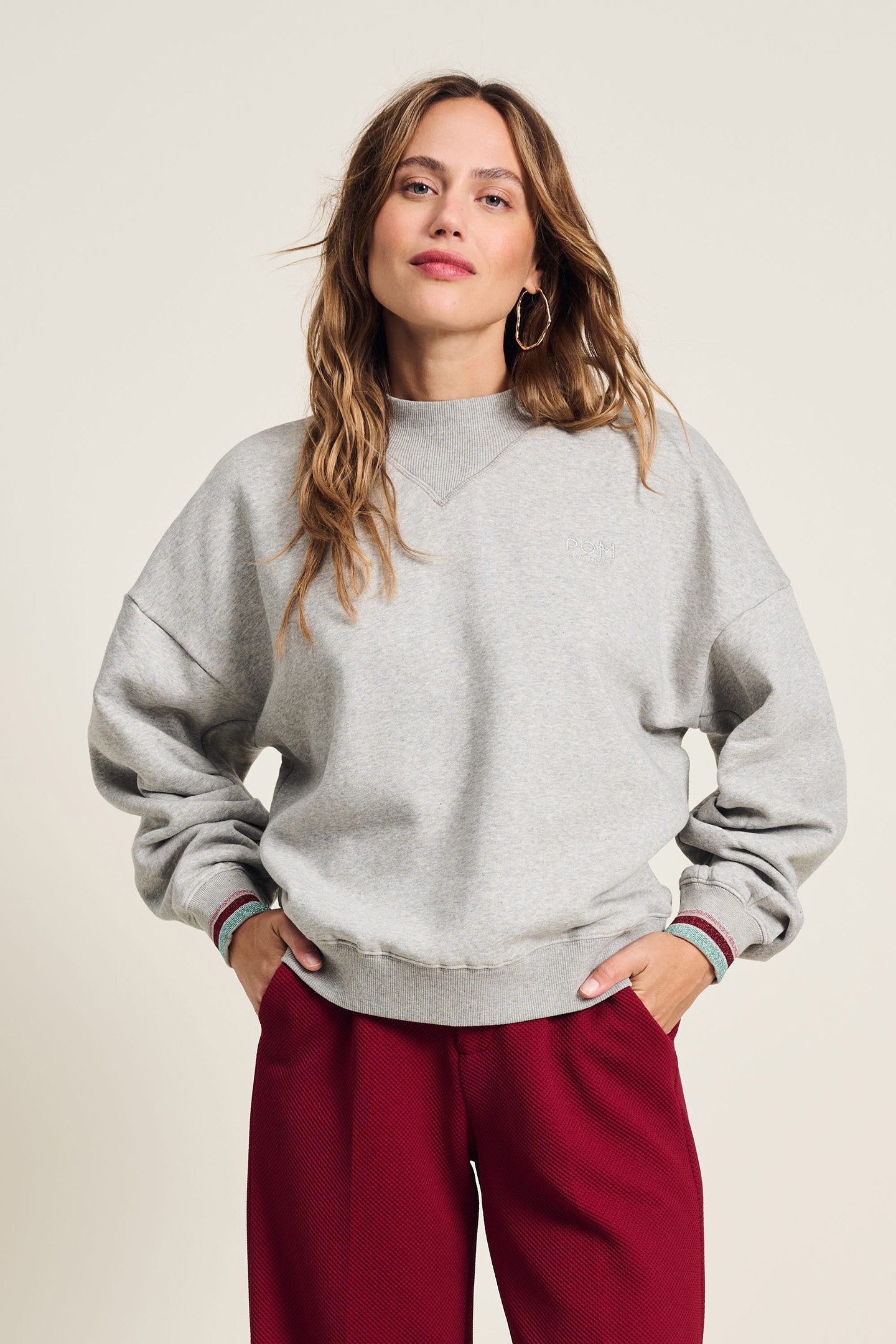 SWEATER - GREY MELANGE 1