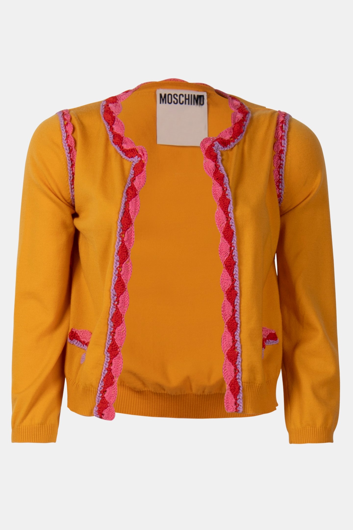 CROCHET DETAILS WOOL CARDIGAN YELLOW 3