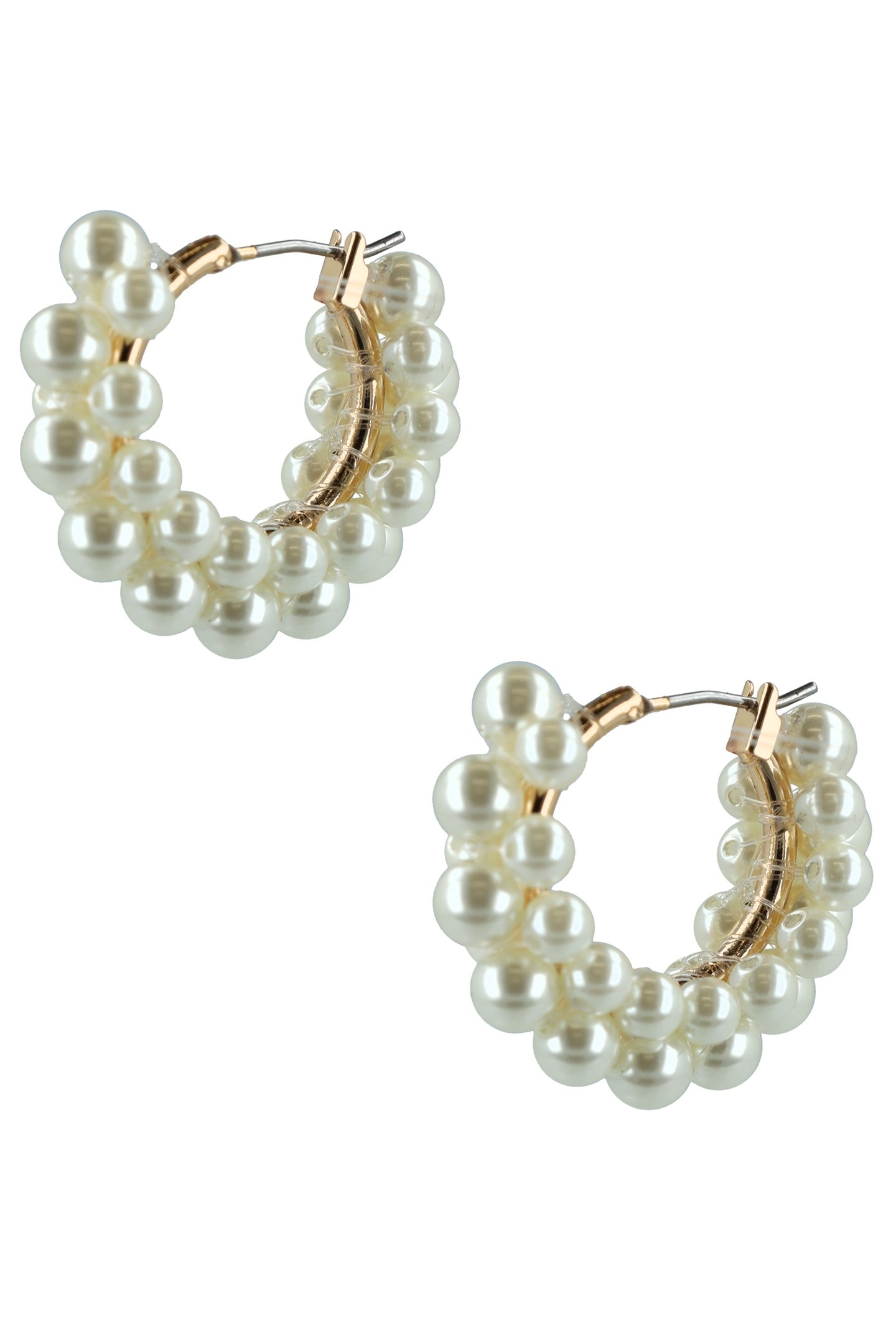 ESTATE MINI PEARL HOOPS CREAM 4