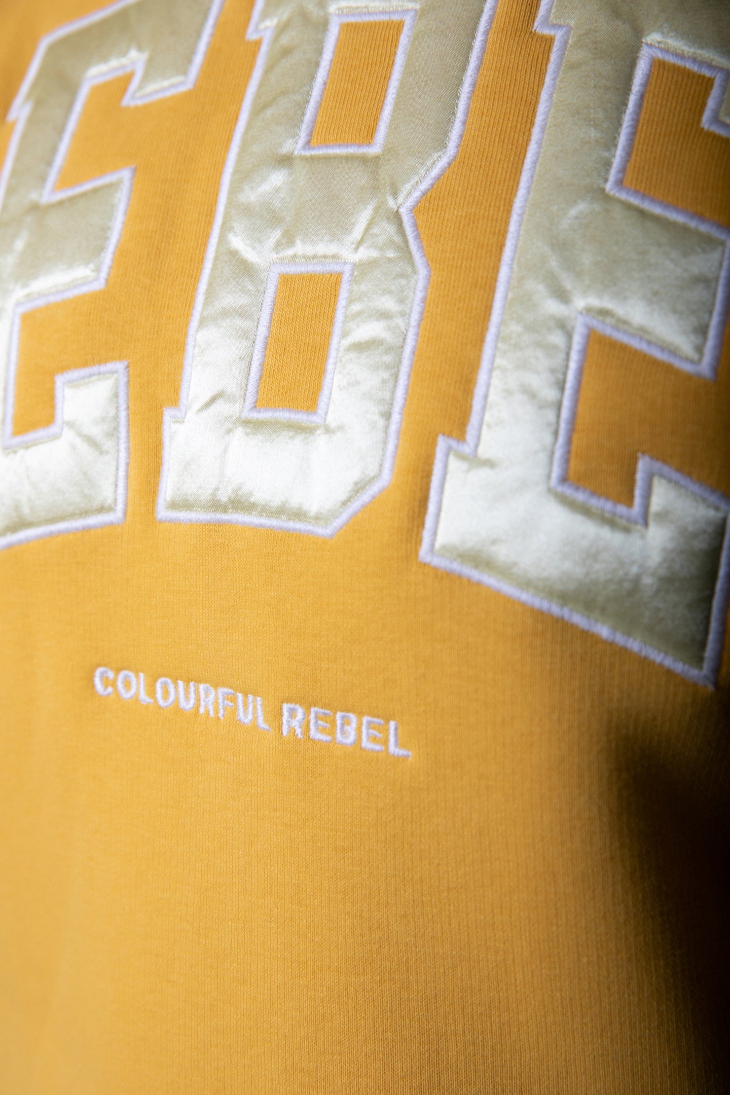 REBEL PATCH CRPPD DRPPD SWEAT DARK YELLOW 3