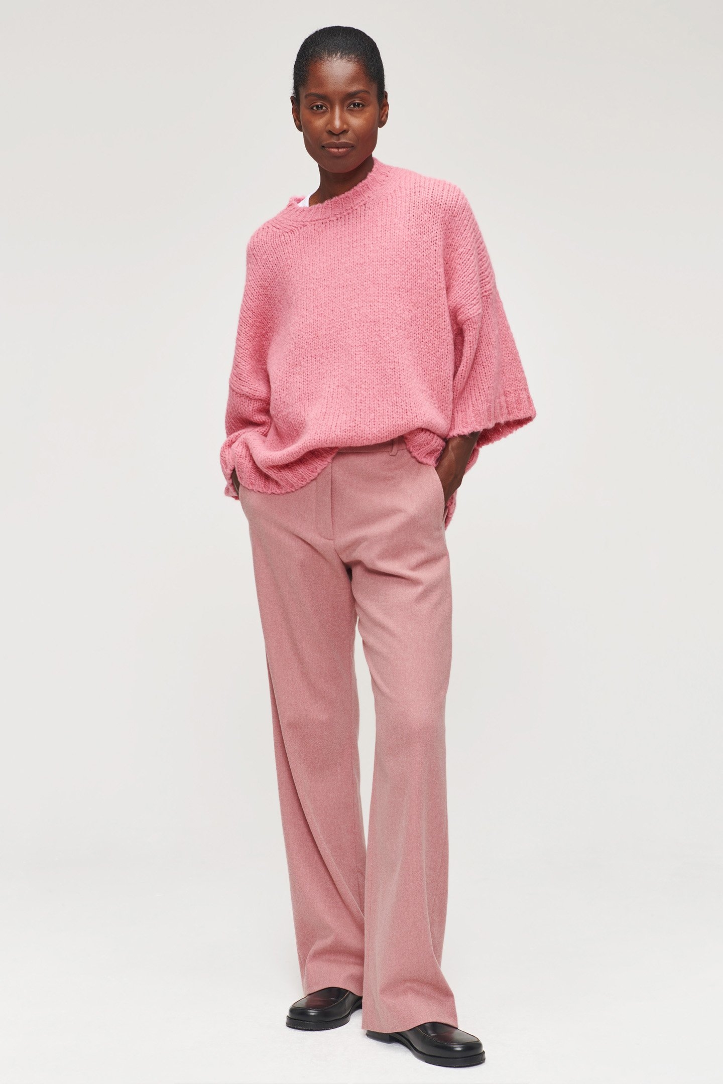 BRUSHED WO MIX OVERSIZED PULL PINK 5