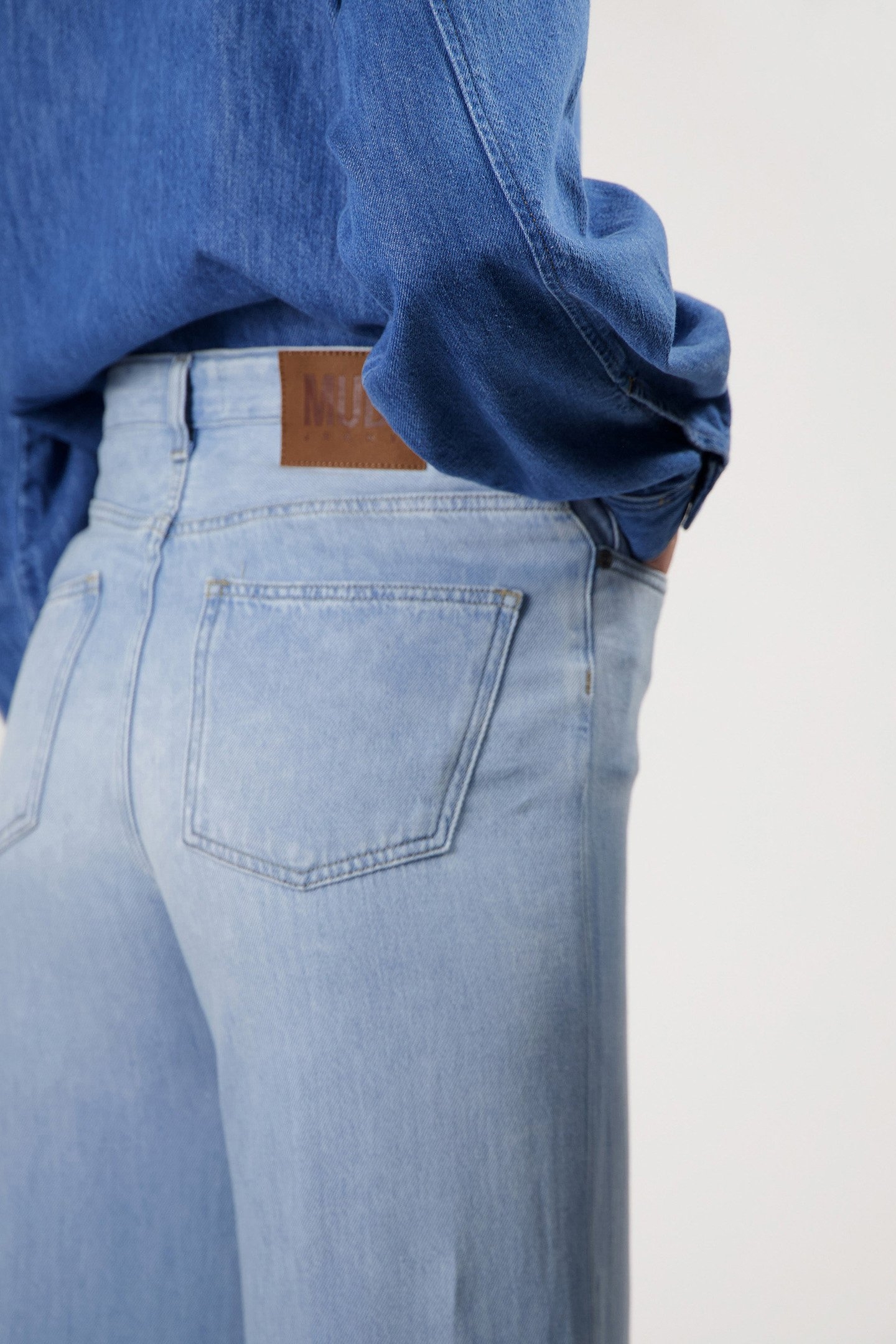 REESE DENIM SHIRT - MEDIUM STONE MEDIUM STONE 6