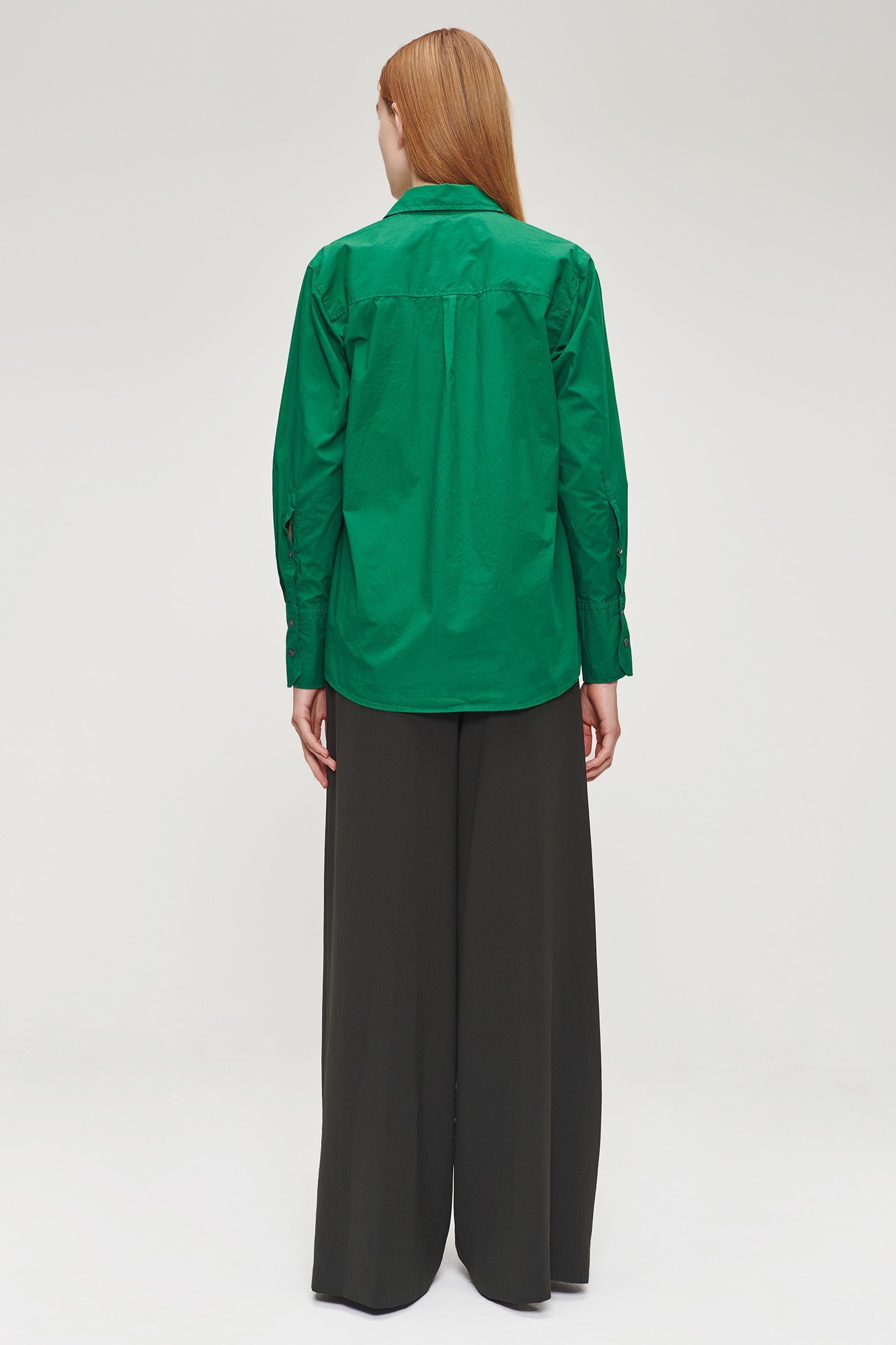 ORG COTTON BOYS SHIRT WARM GREEN 4