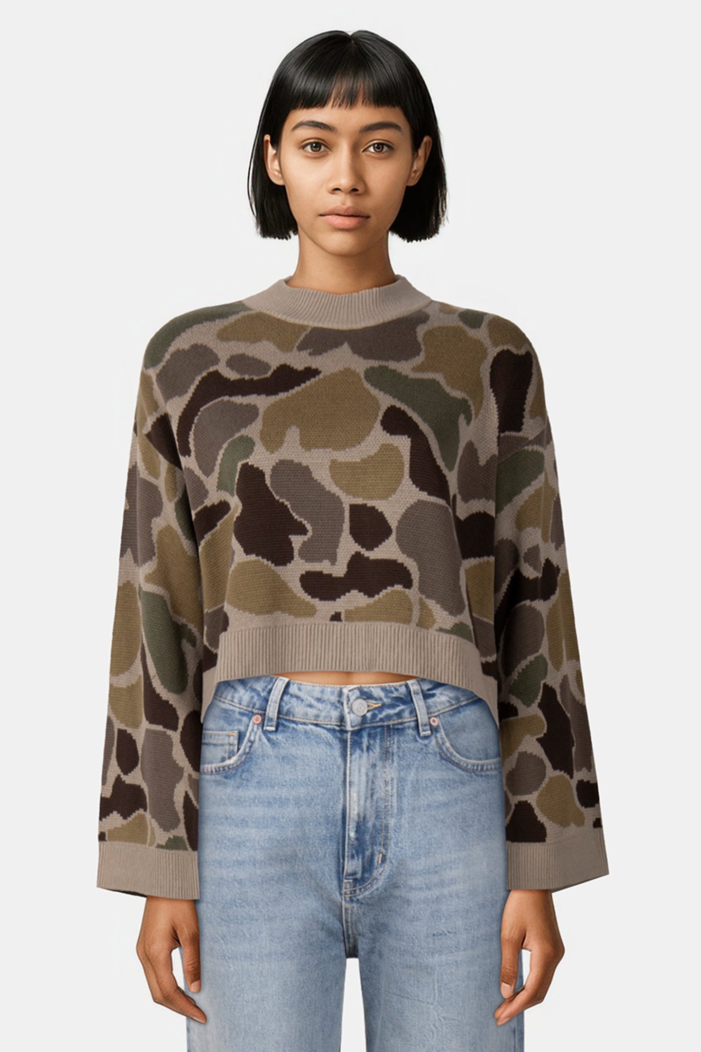 CAMMILE CAMO PULLOVER BUNGEE CORD/TURKISHCFEE 1