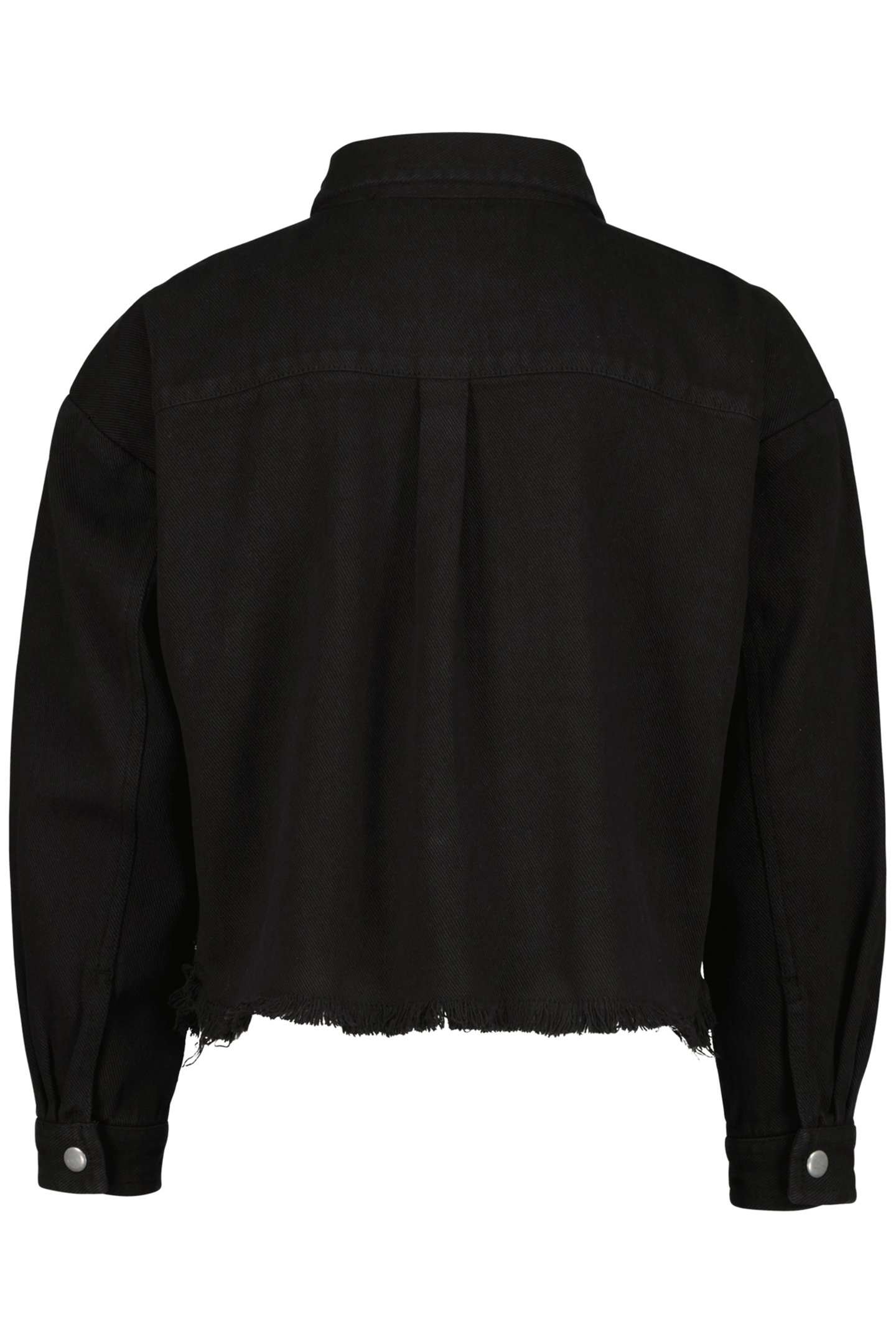 GIRL'S TANJA BRODERIE BLACK DENIM JACKET BLACK 2