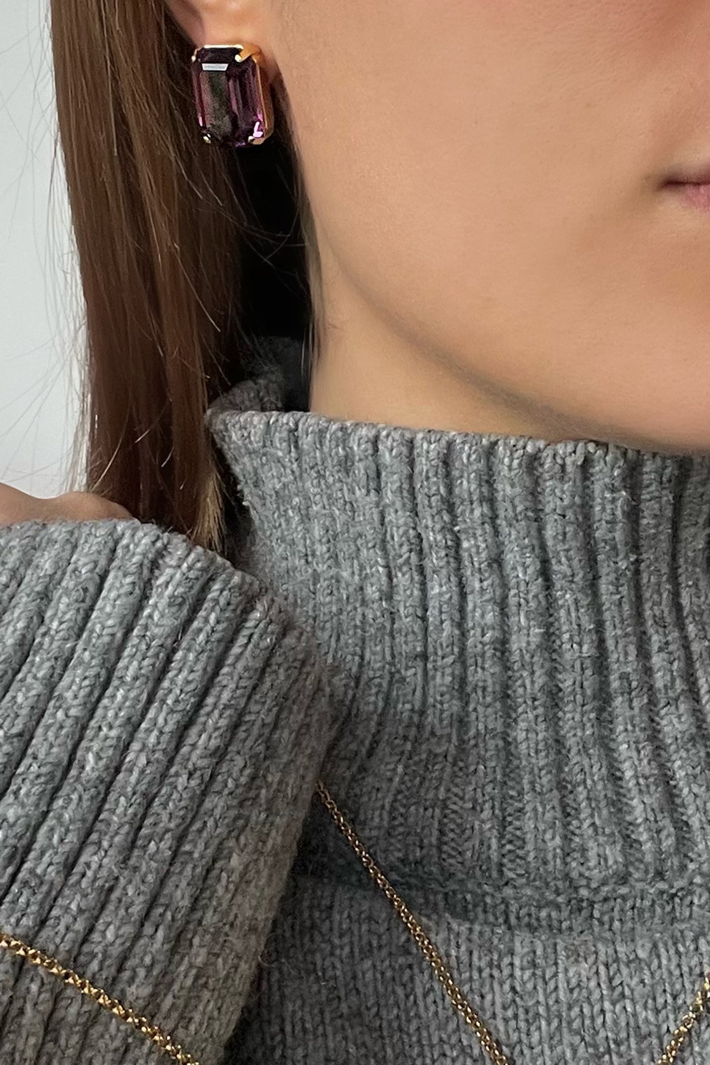 LADY DI EARRINGS AMETHYST PURPLE 2