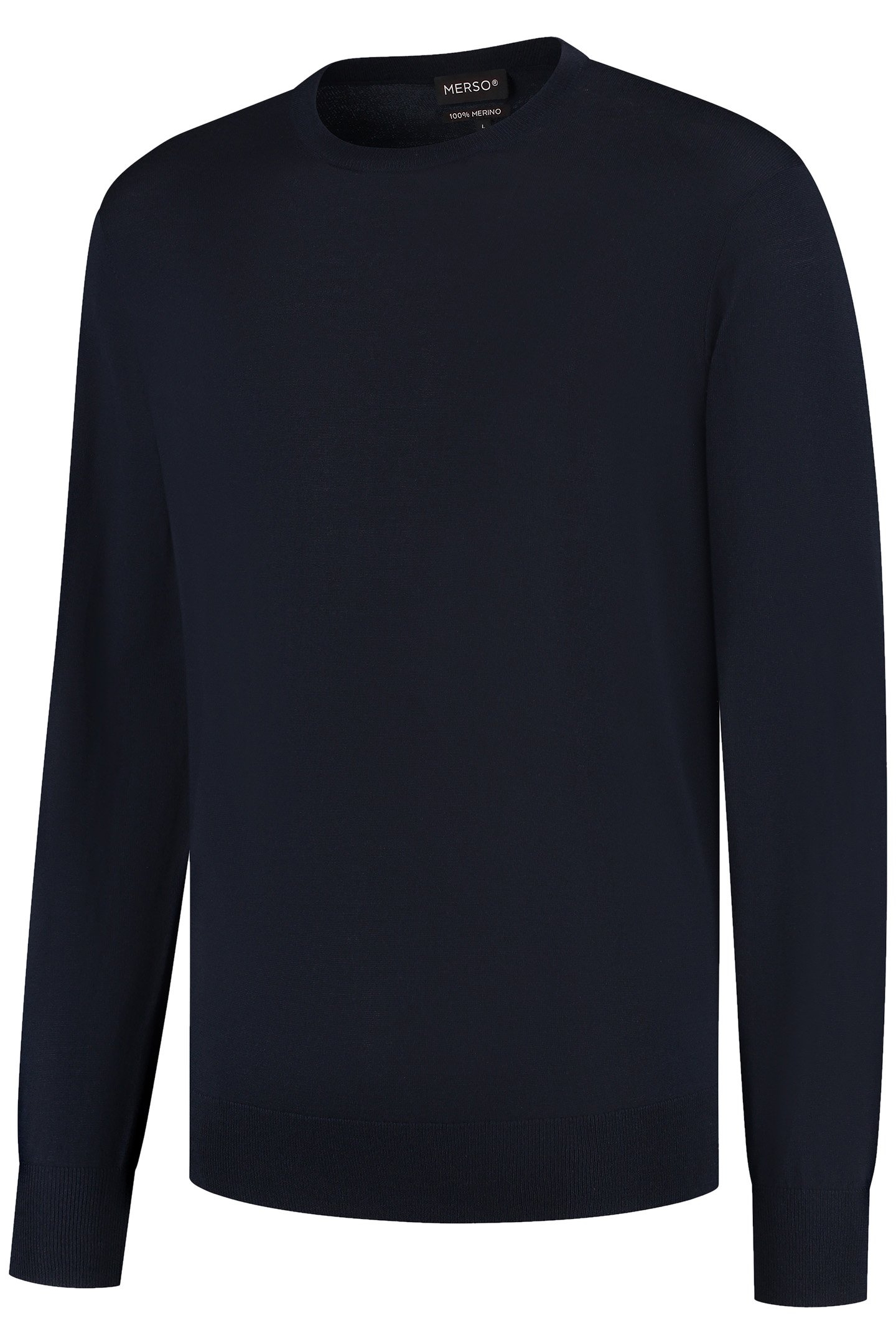 CREW NECK 100% MERINO NAVY BLUE 5