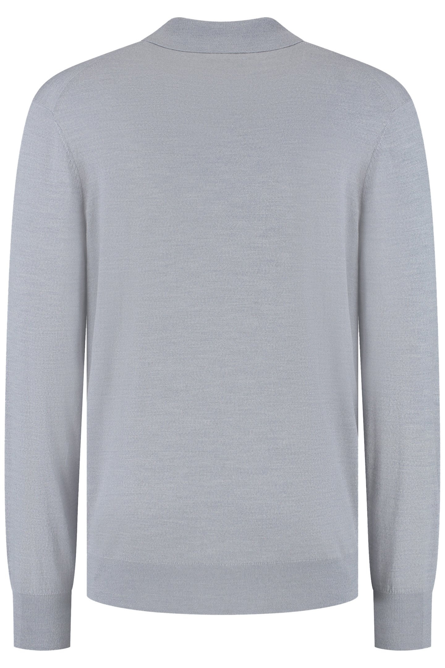 POLO LONG SLEEVE 100% MERINO MOONSTONE GREY 3