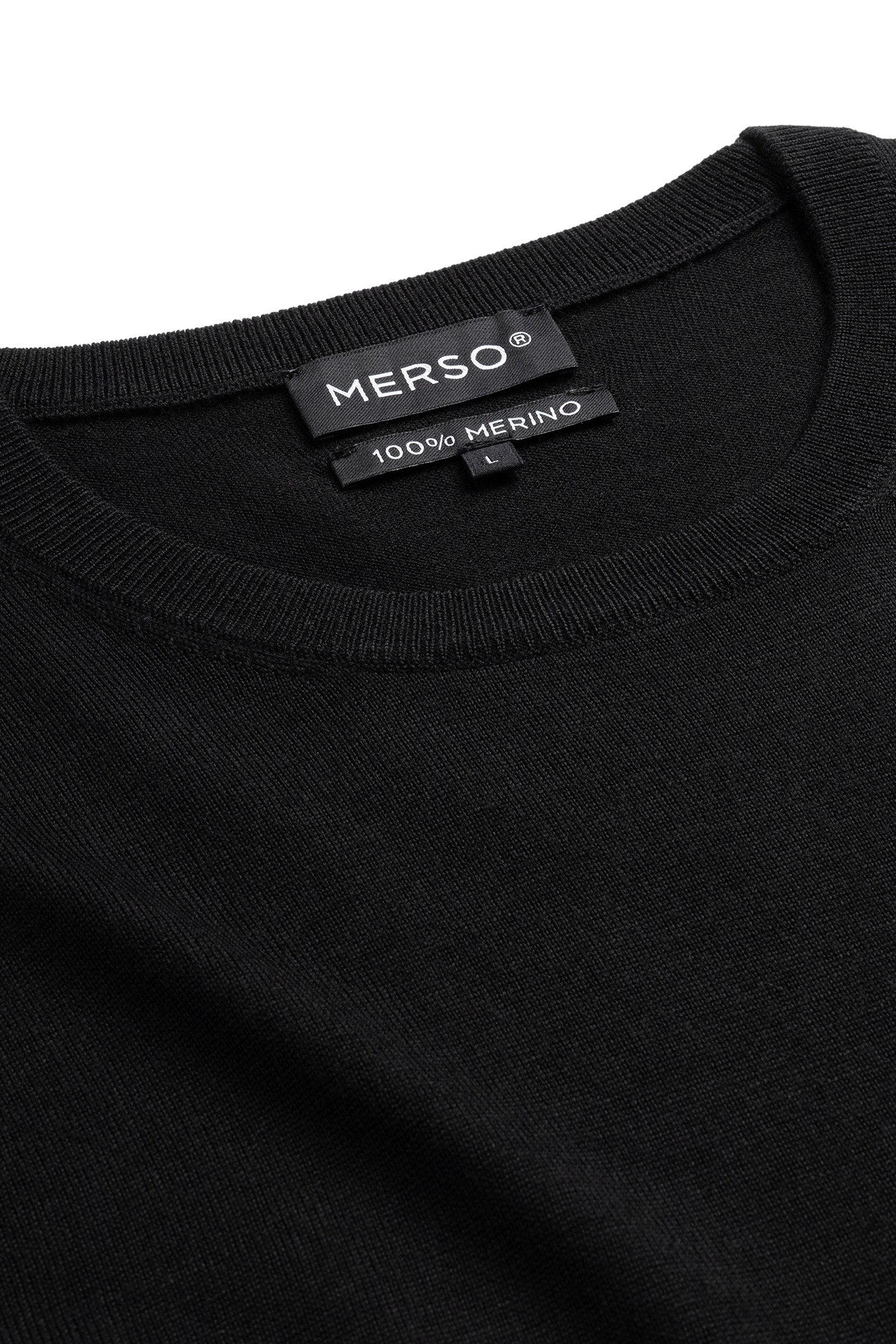 CREW NECK 100% MERINO BASALT BLACK 6